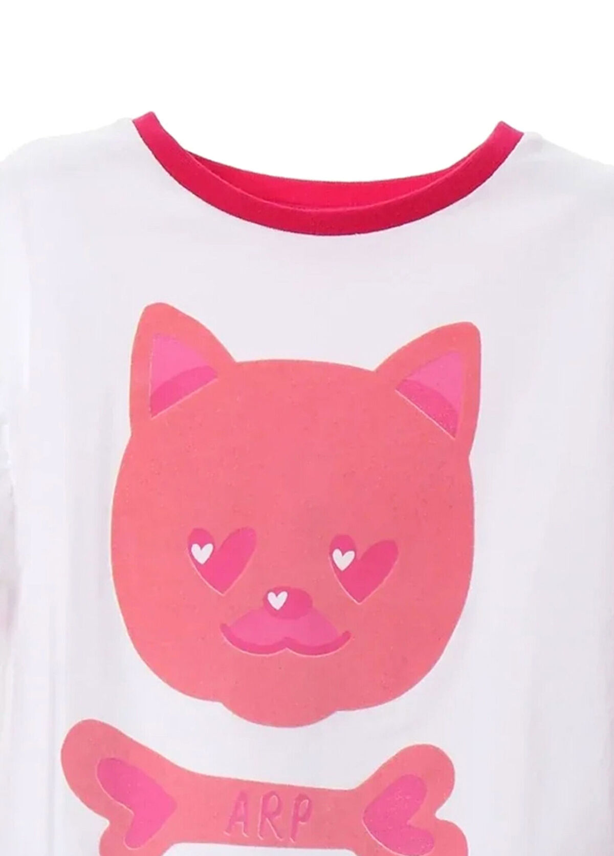 Agatha Ruiz de la Prada Rarotongo Beyaz Kedi Baskılı Kız Çocuk T-shirt - 3