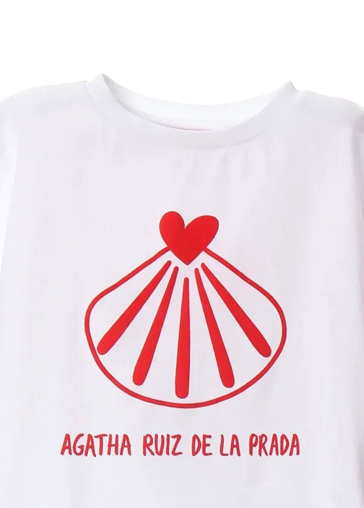 Agatha Ruiz de la Prada Vigo Beyaz Deniz Kabuklu Kız Çocuk T-shirt - 3