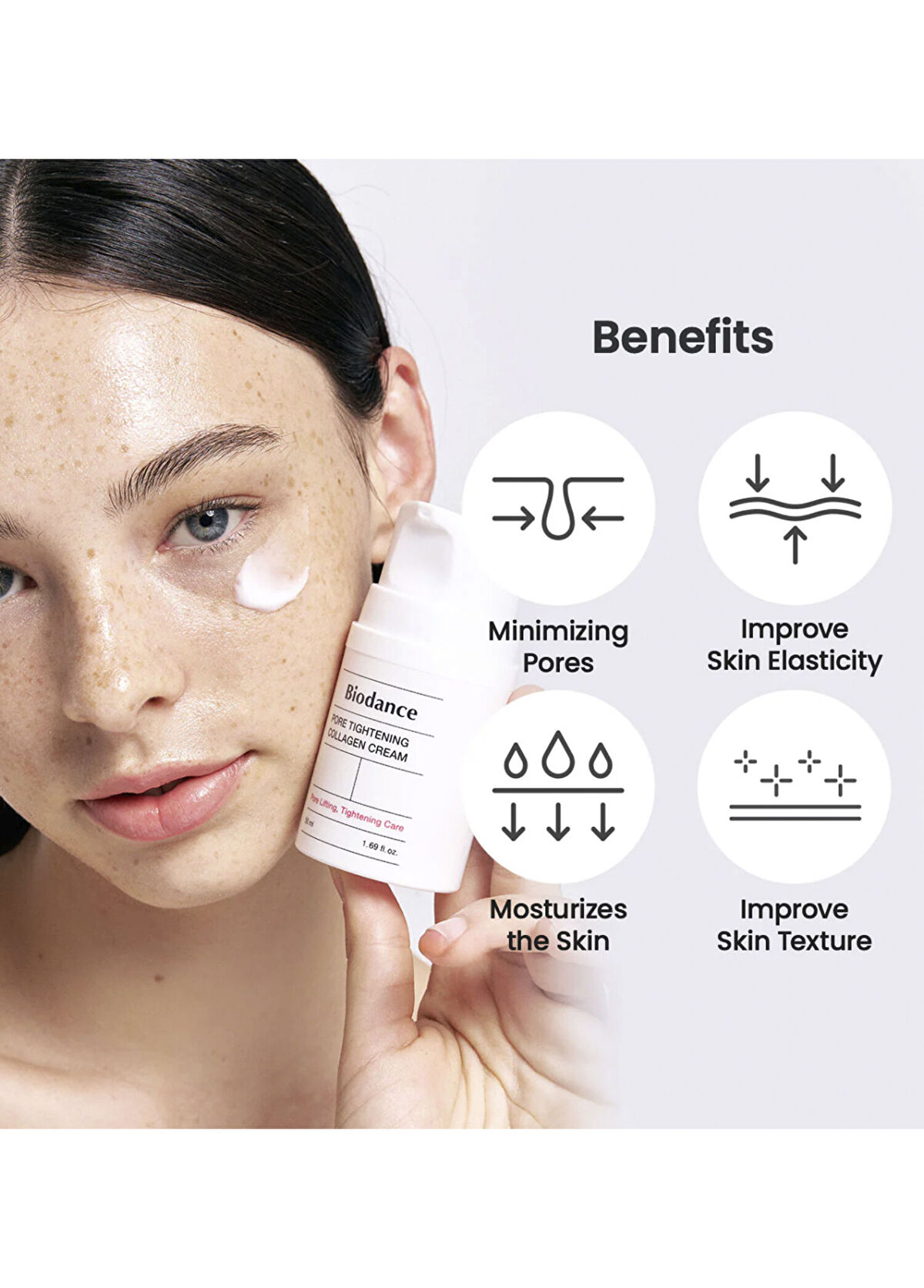 Biodance Pore Tightening Collagen Cream Anti-Pore Elasticity Enhancing Collagen Face Cream 50 ml - 3