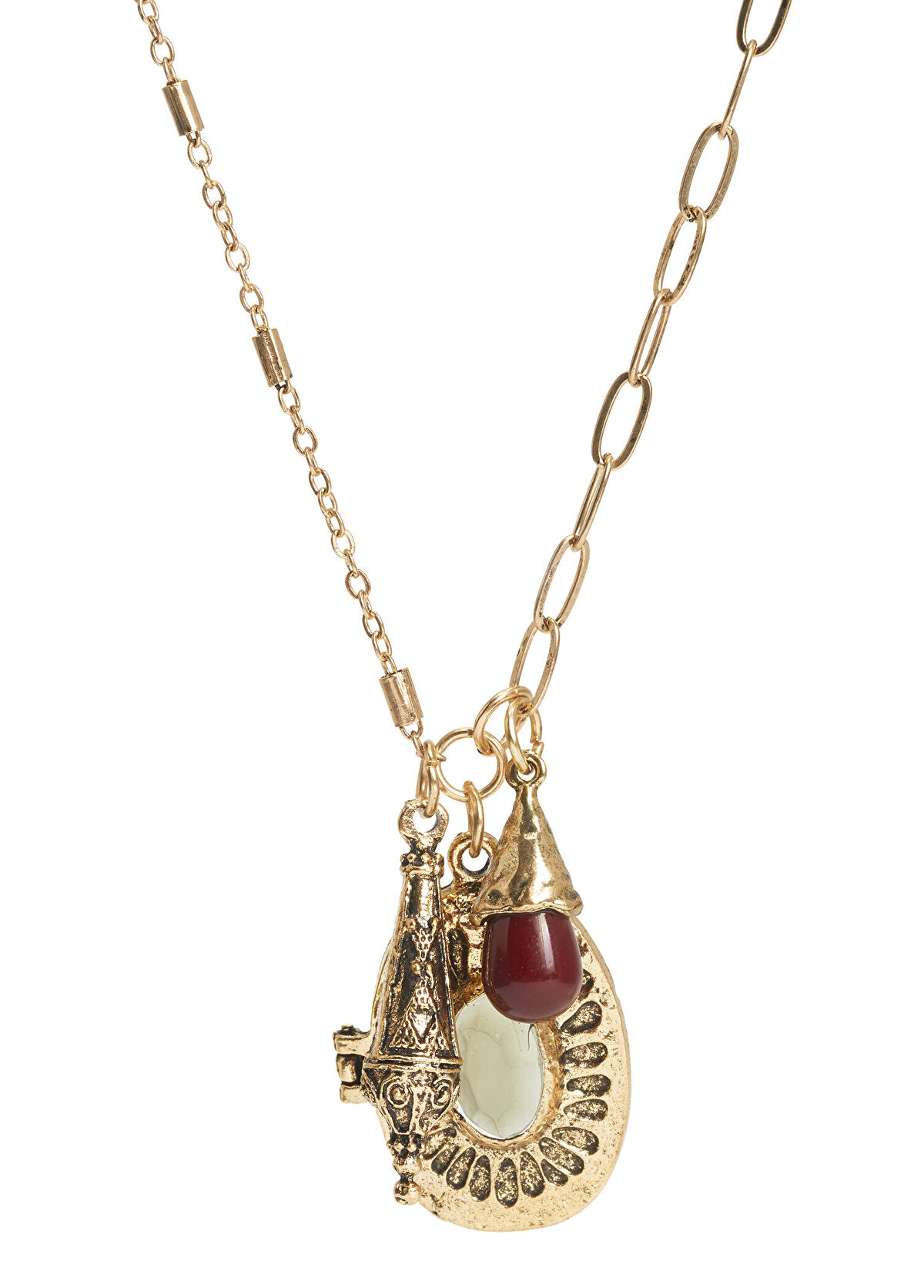 Beymen Club Gold Double Women's Charm Necklace - 3