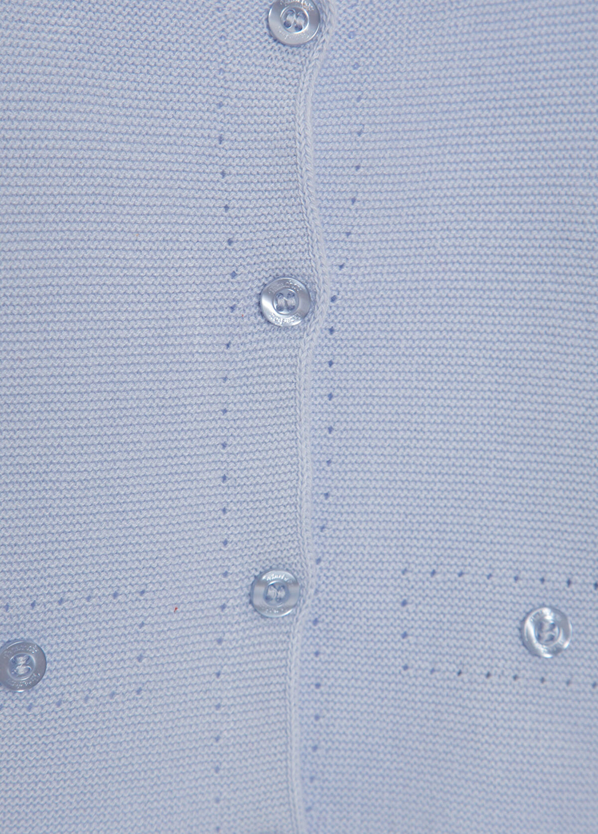 Patachou Mavi Pamuklu Düğme Detaylı Kız Bebek Hırka - 3