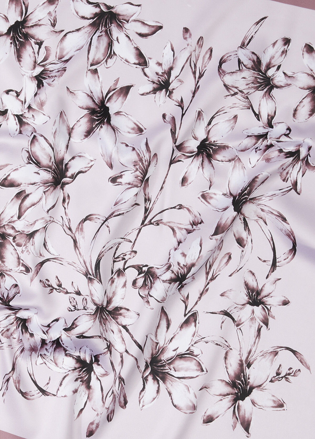 Beymen Club Pink Patterned Women's Satin Scarf - 3