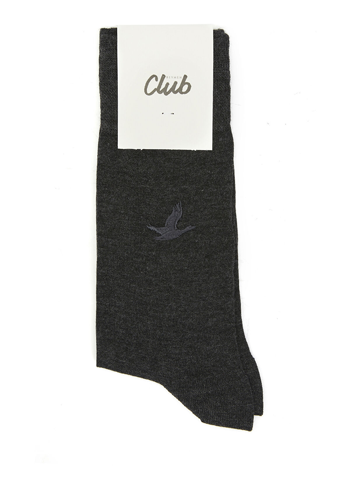 Beymen Club Anthracite Logo Detailed Men's Bamboo Socks - 1