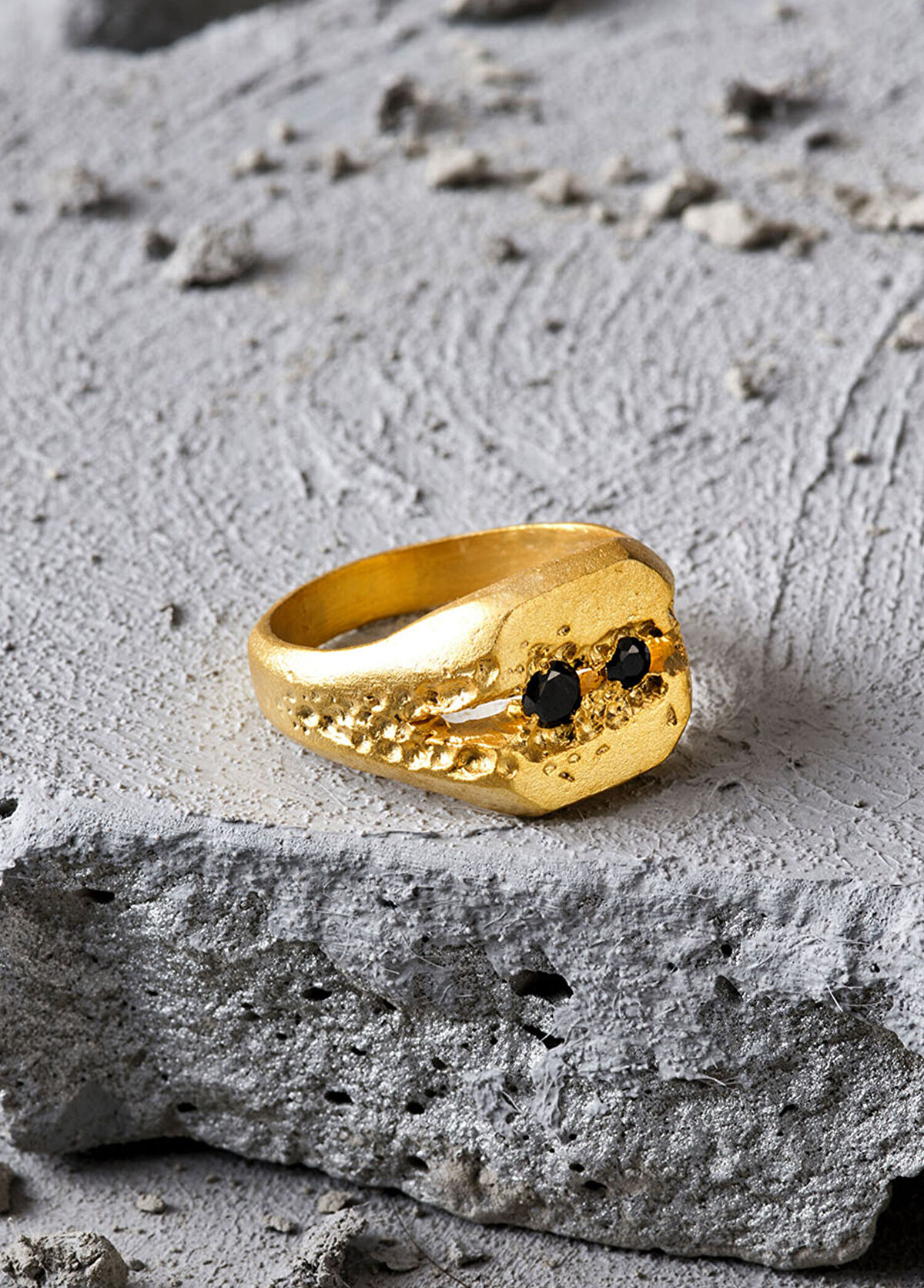 Dunkel Design Mizistre Safir Taşlı 925 Ayar Gümüş Erkek Yüzük - 3