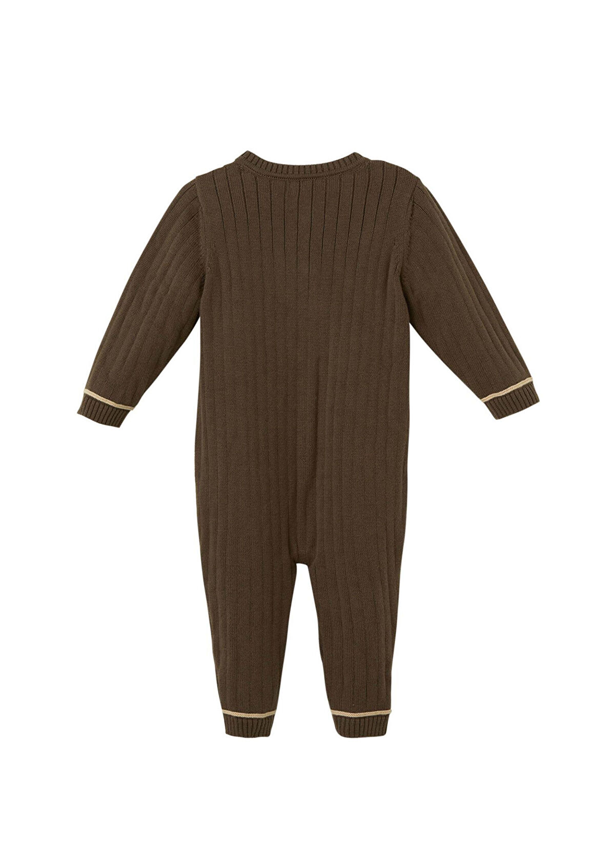 Patique Kids Organic Cotton Corduroy Brown Baby Boy Onesie - 3