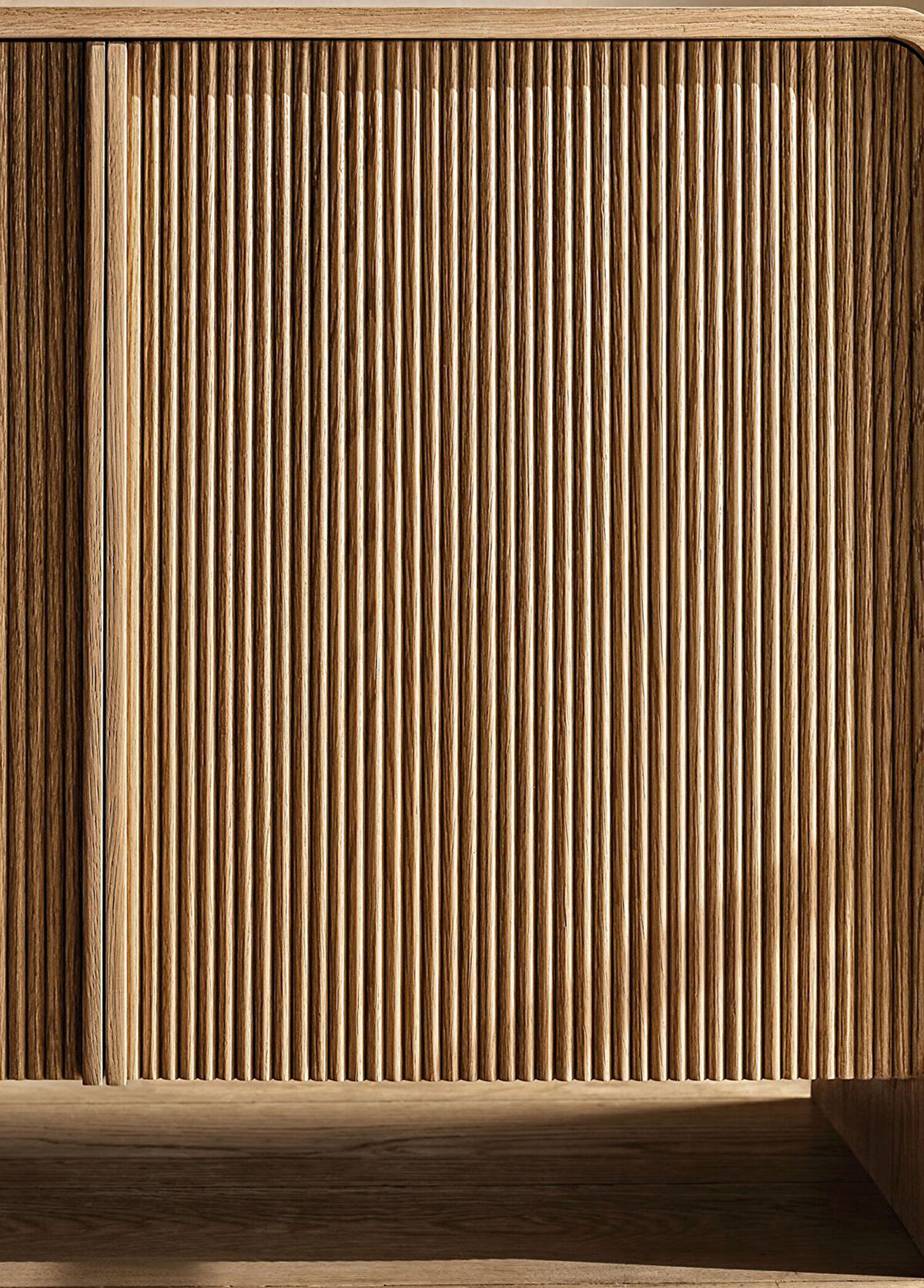 Latanwood Diana Natural Oak Solid Wood Cabinet Console - 3