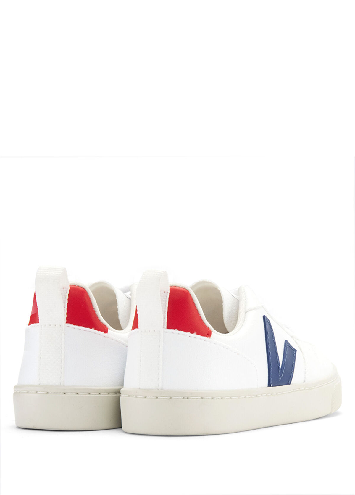 Veja Small V-10 Laces White Unisex Kids Sneaker - 3