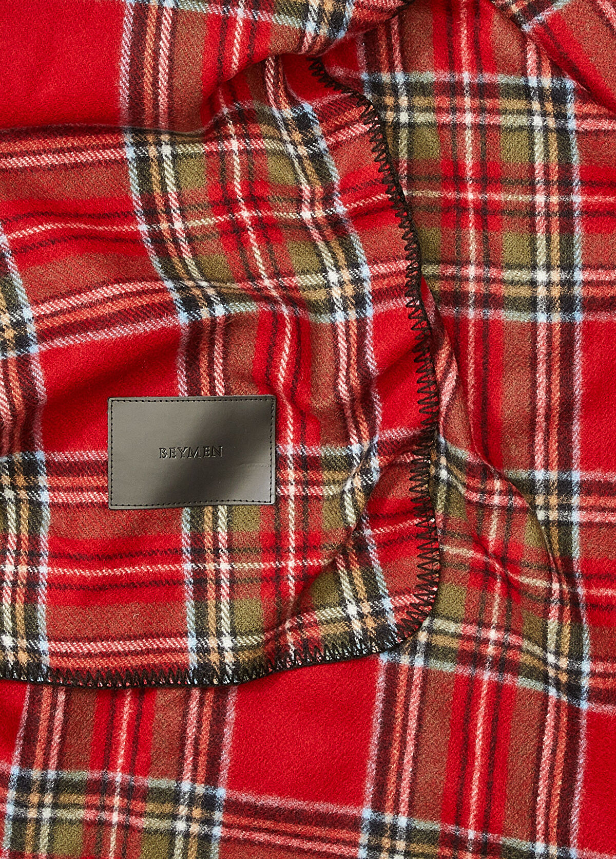 Beymen Hediye Kırmızı Ekose Desenli Battaniye - 3