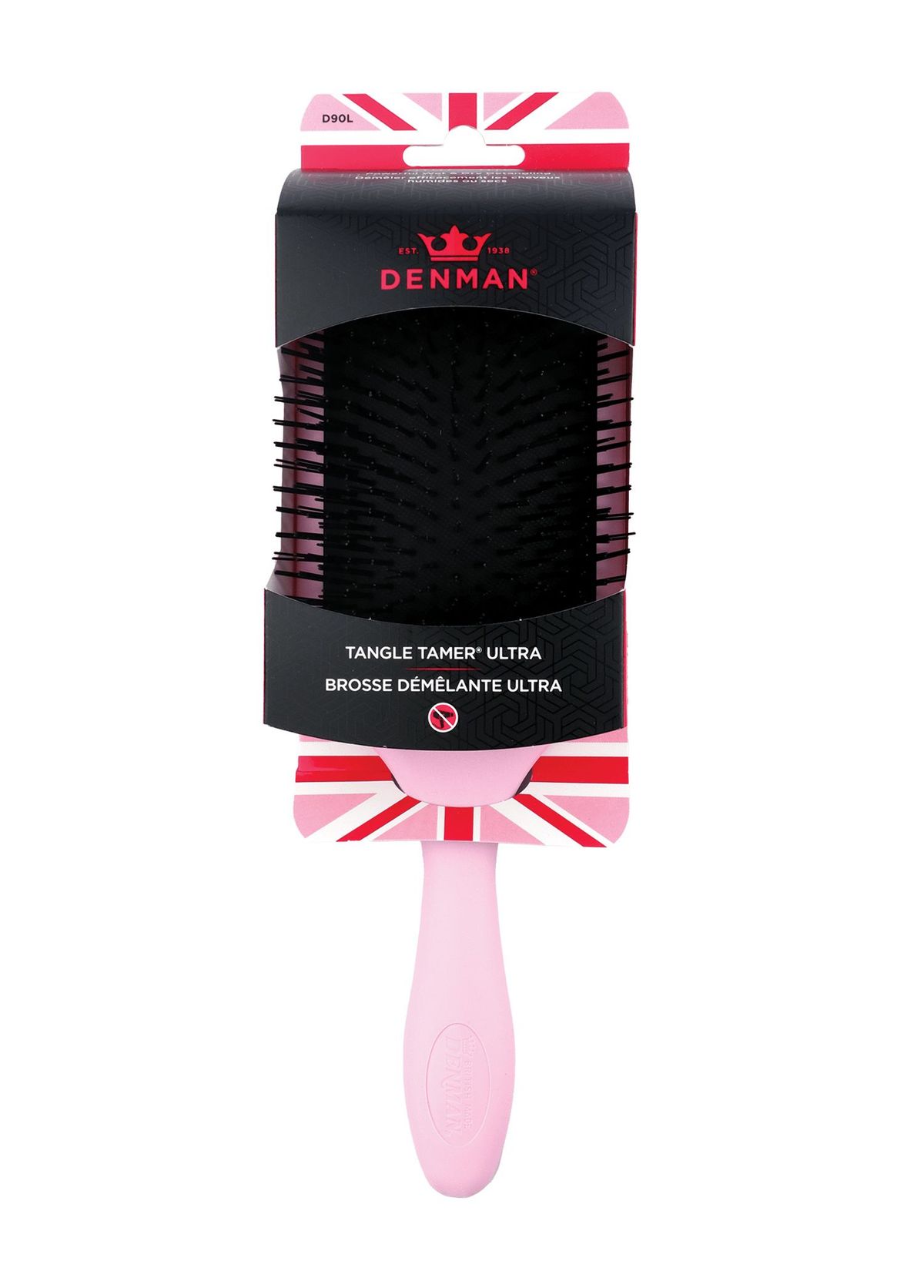 Denman D90L Ultra Detangler Pink Crush Large Hair Detangling Brush - 3