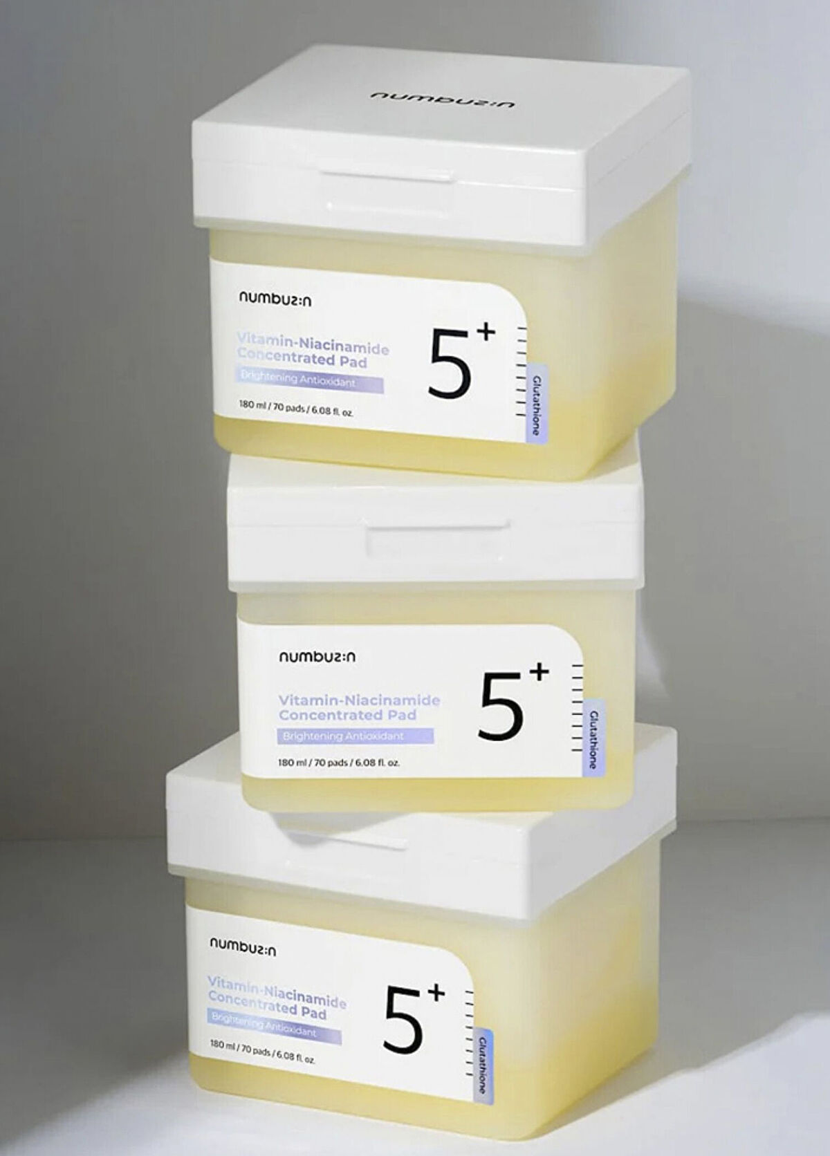 Numbuzin No.5+ Glutathione Vitamin Concentrated Brightening 70's Tonic Pad - 3