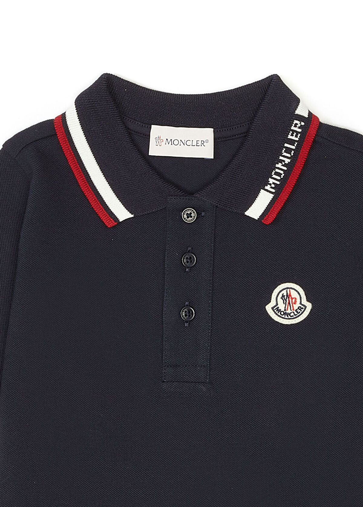 Moncler Navy Blue Logo Detailed Boys T-Shirt - 3