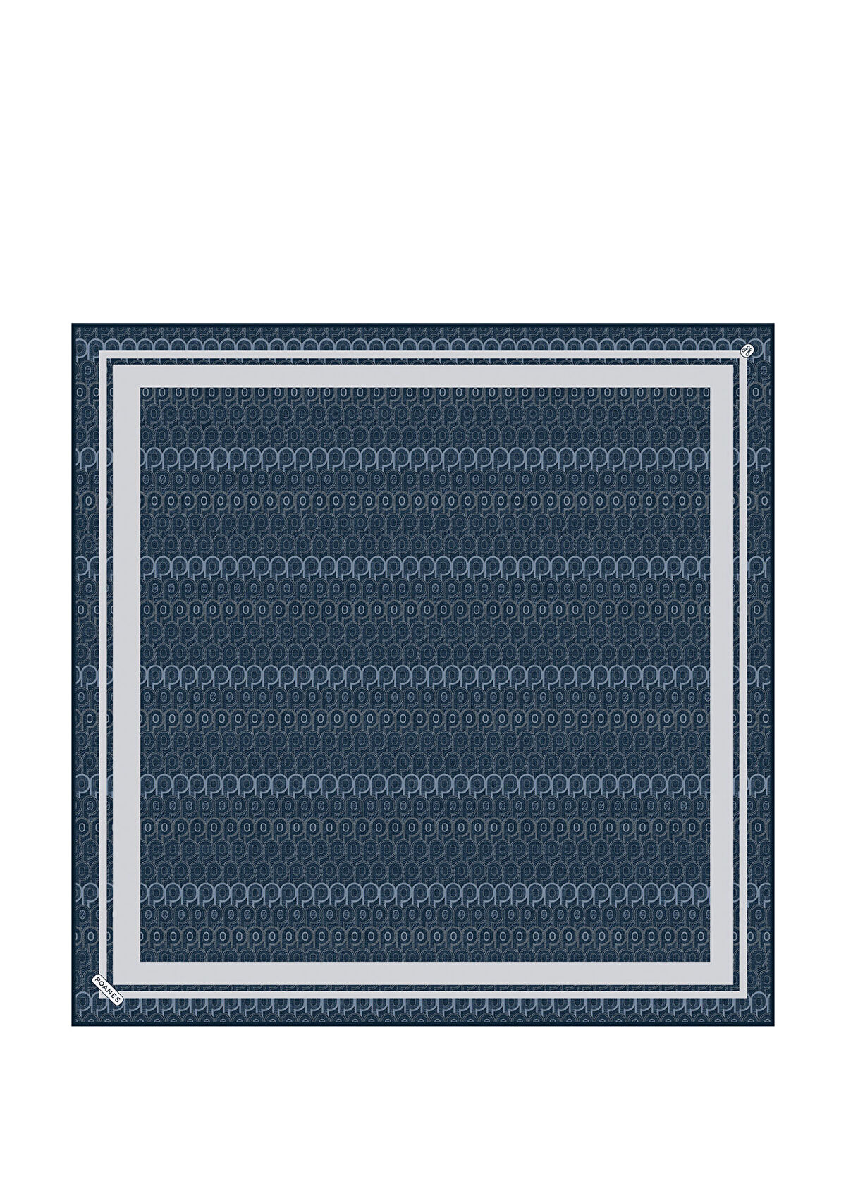 Poanes Monogram Patterned Twill Silk Women's Scarf - 1