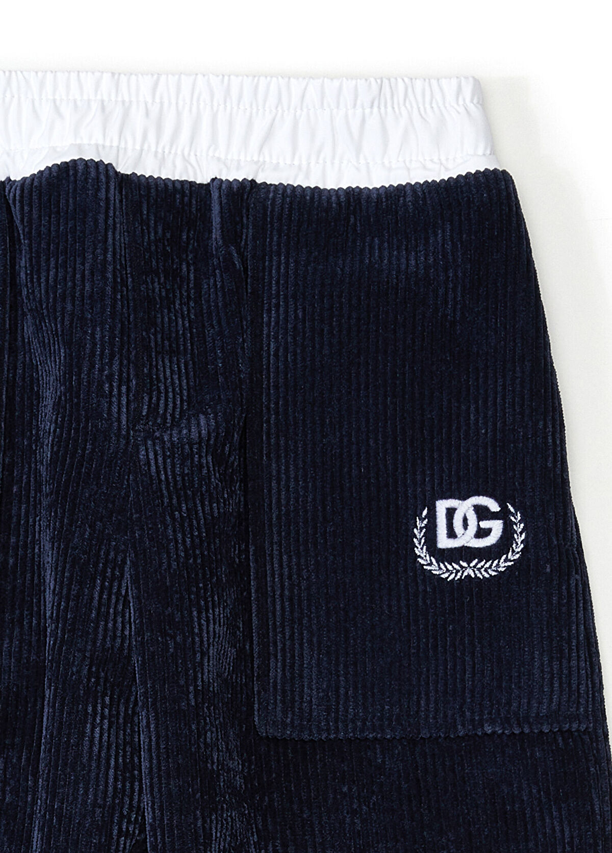 Dolce&Gabbana Lacivert Çizgi Dokulu Erkek Çocuk Pantolon - 3