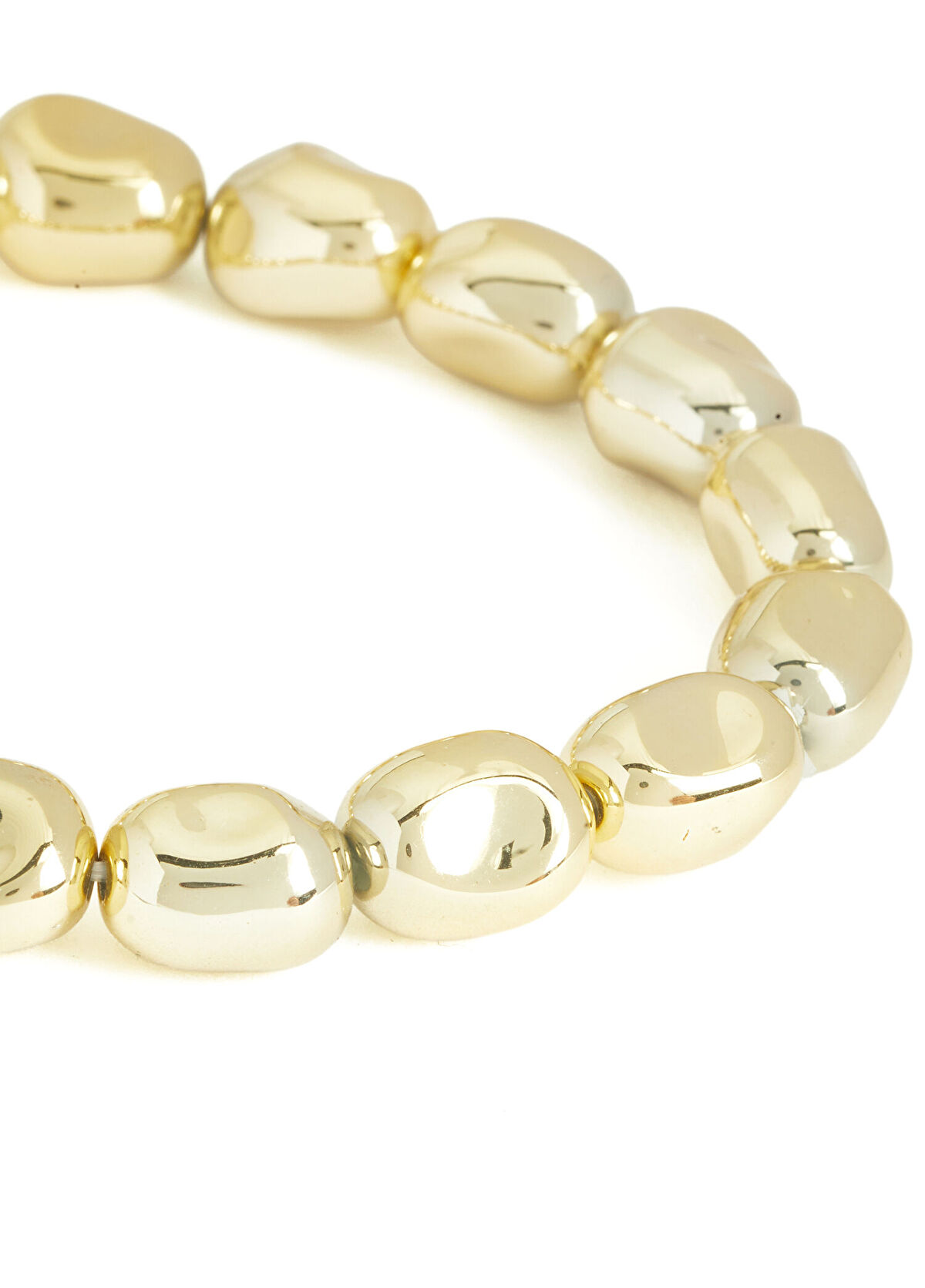 Beymen Club Gold Amorphous Stone Women's Rubber Bracelet - 3