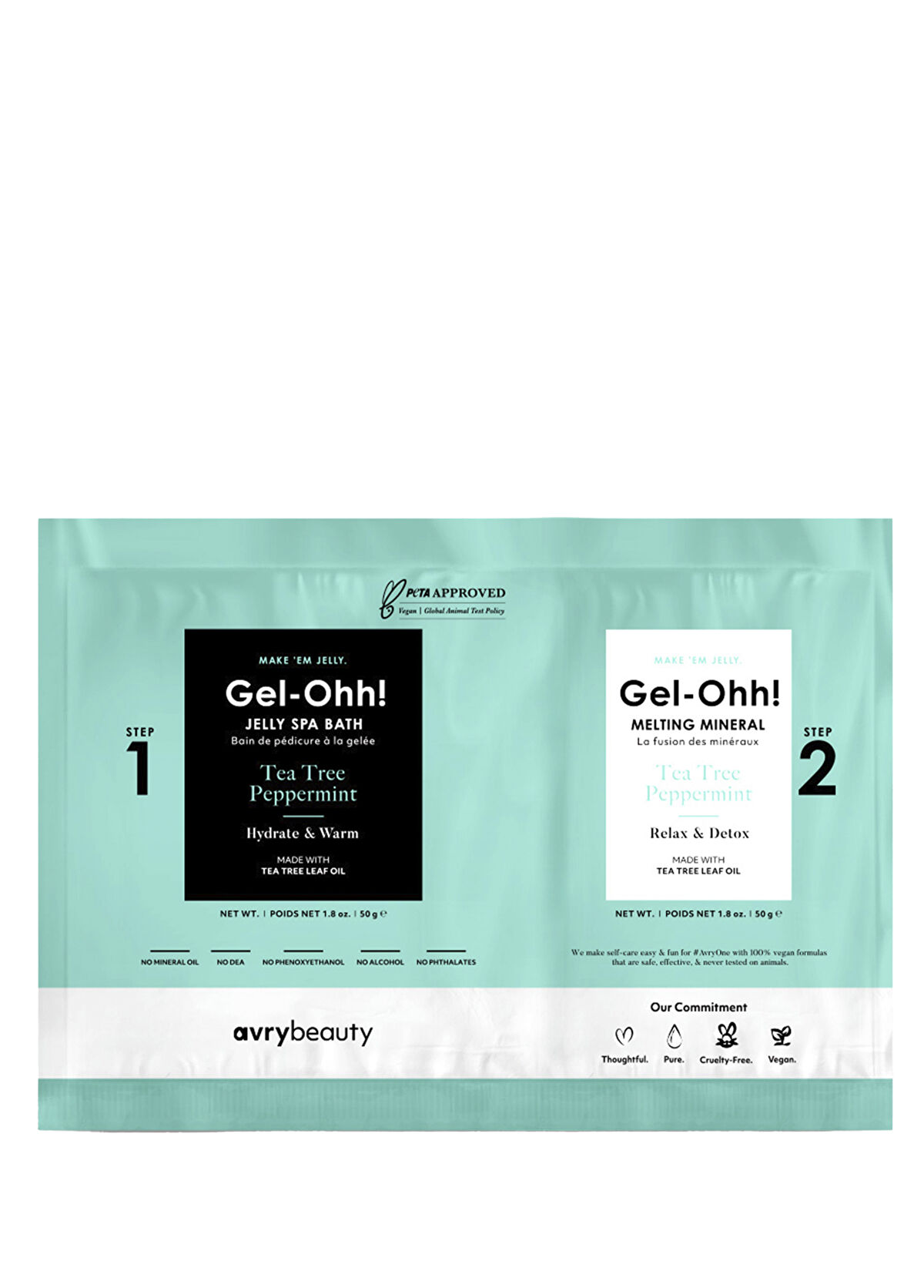Voesh New York Gel-Ohh! Tea Tree Peppermint Jöle Spa Pedikür Seti - 1