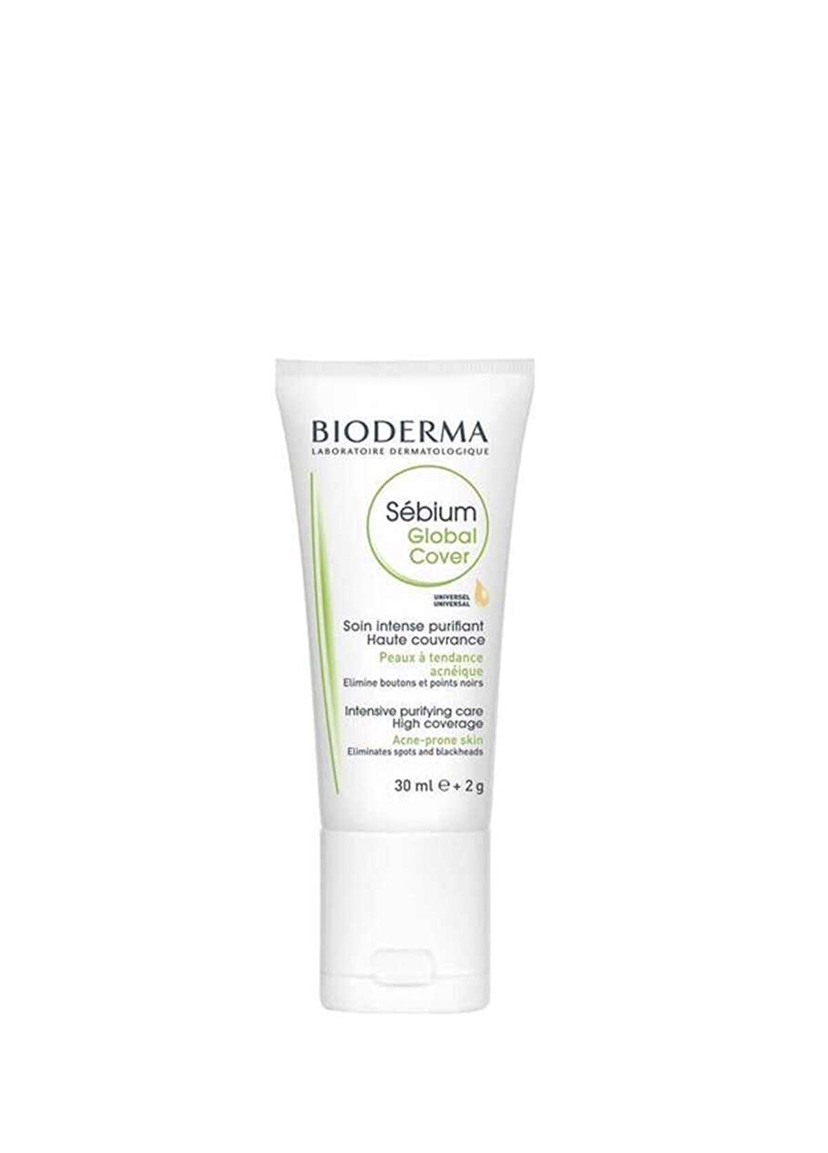 Bioderma Sebium Global Cover Akne Eğilimli Ciltler İçin Kapatıcılık Sağlayan Yüz Bakım Kremi 30 ml - 1