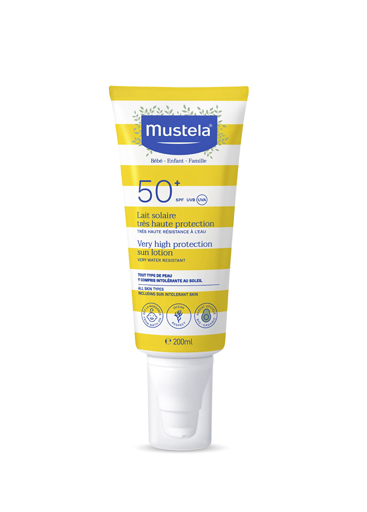 Mustela Suya Dayanıklı SPF 50+ Bebek Çocuk Yetişkin Güneş Kremi 200 ml - 1
