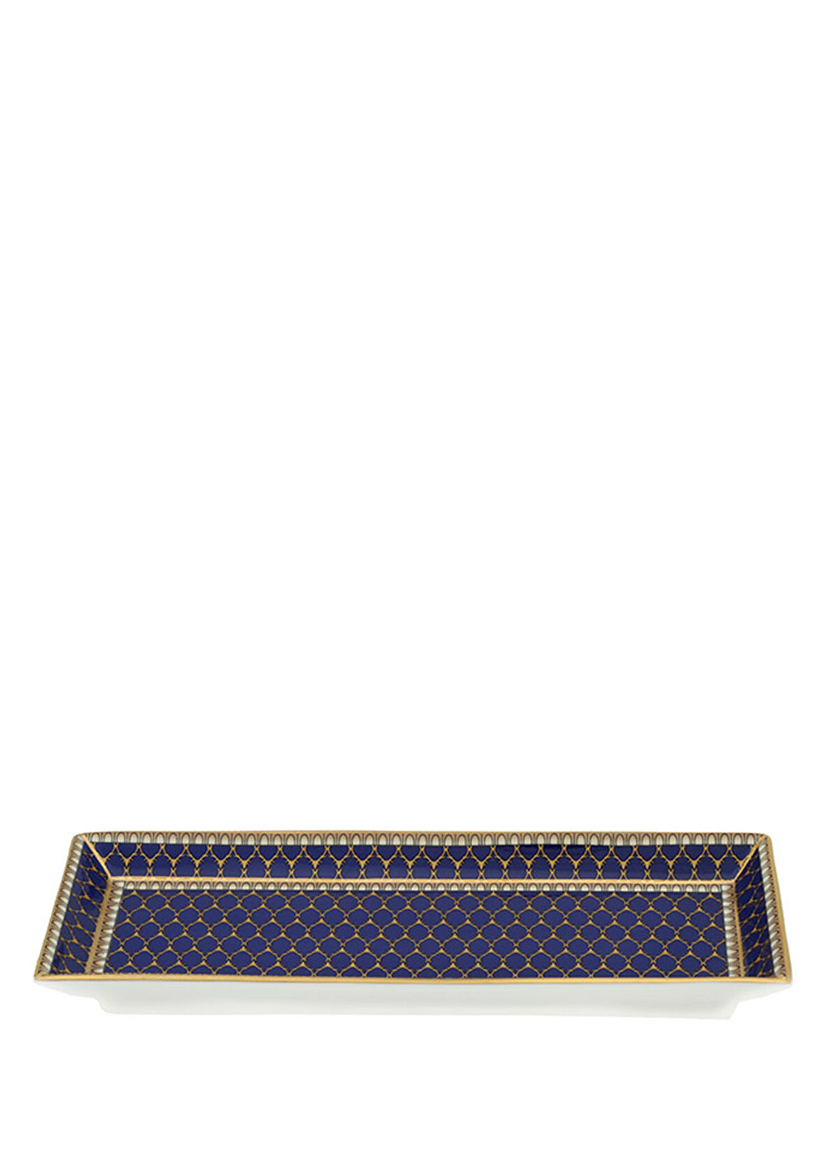 Halcyon Days Gc Antler Trellis Midnight Rectangular Tray Kalemlik - 1