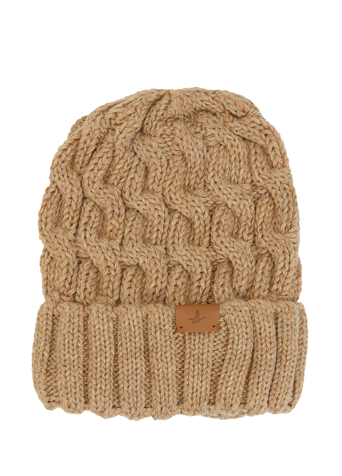 Beymen Club Açık Bej Örgü Dokulu Kadın Bere - 1