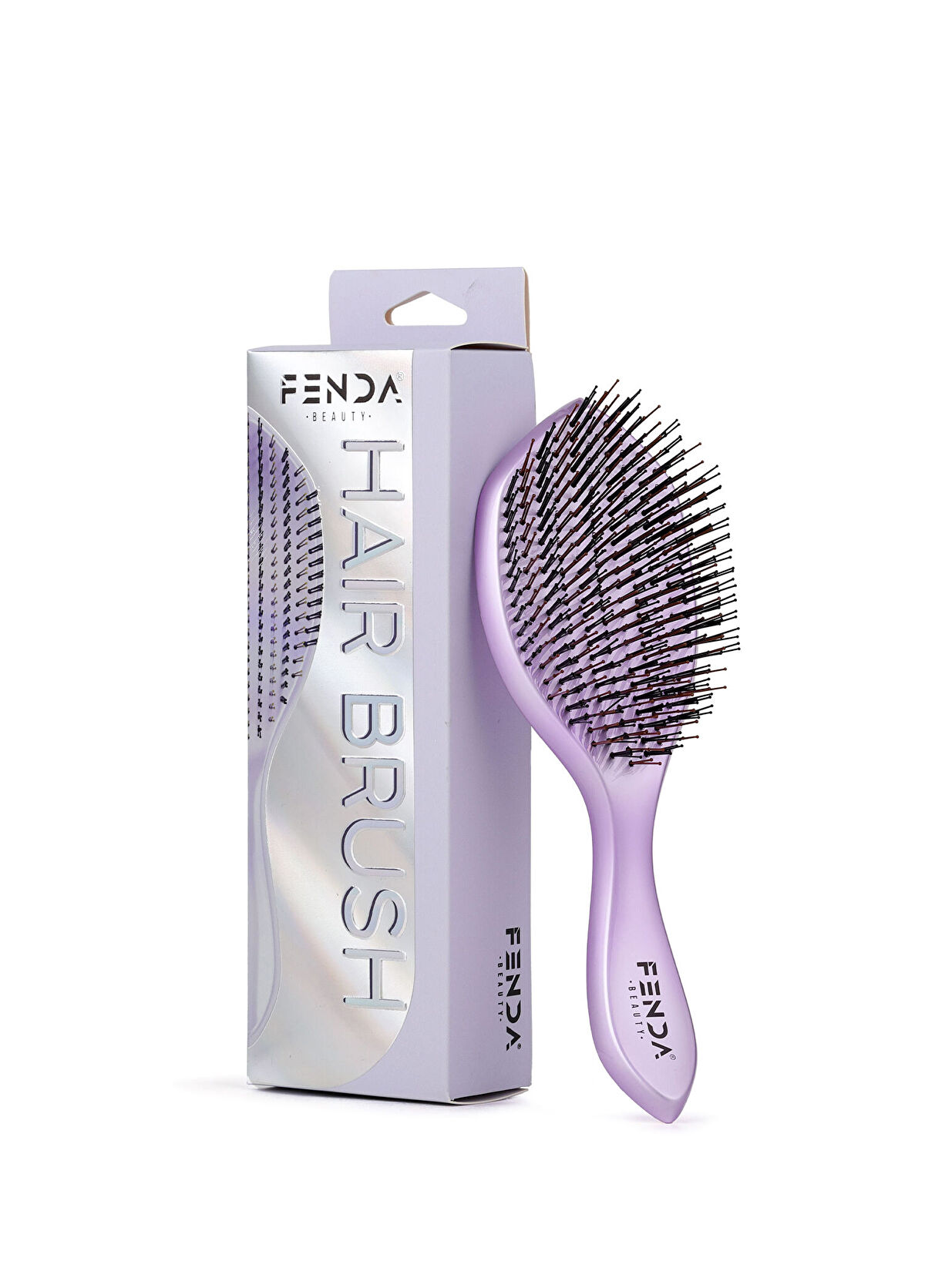 FENDA Professional Nebula Purple 4-Pin Wide Head Purple Hair Brush - 1