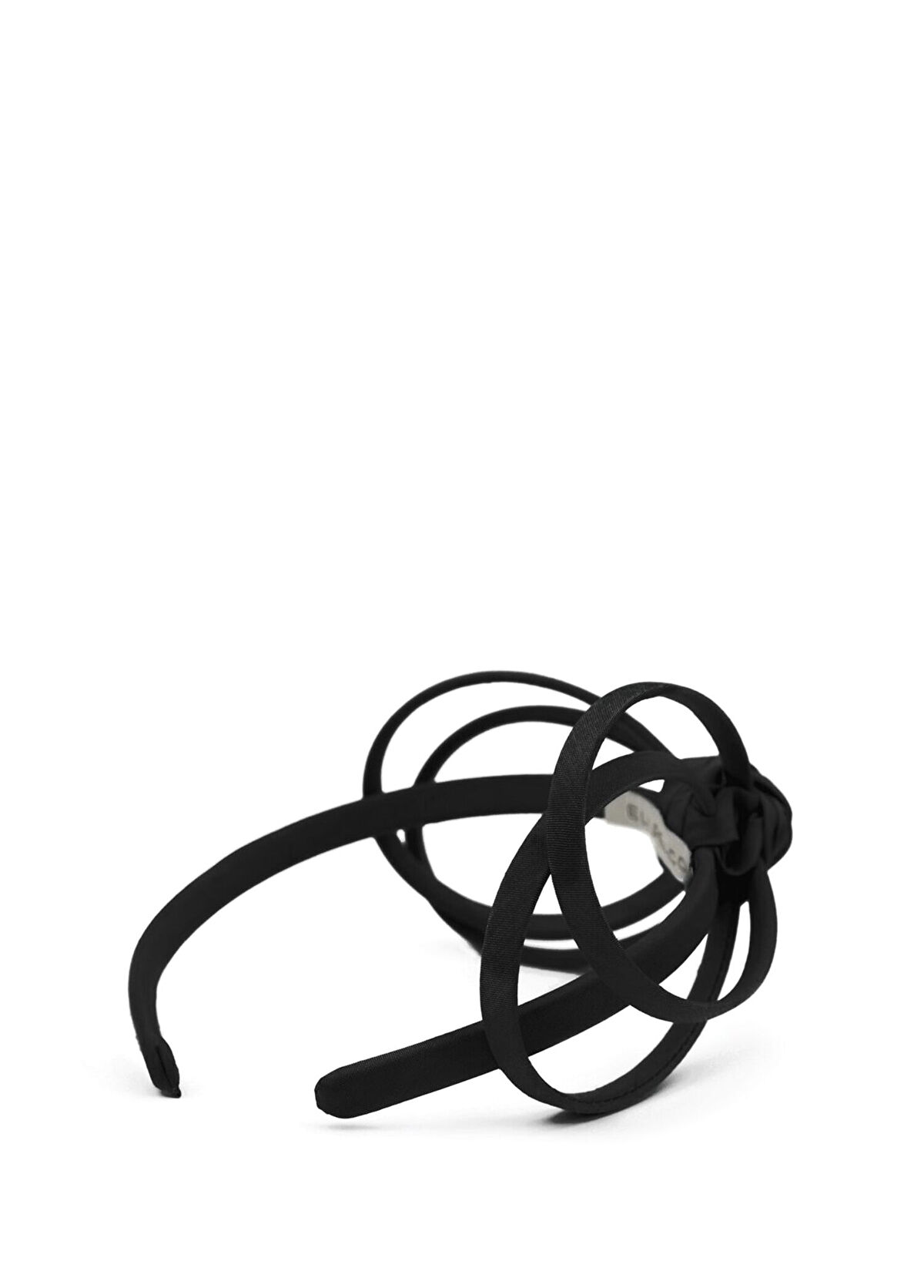 Eli Peacock Maya Black Silk Handmade Women's Hair Band - 3