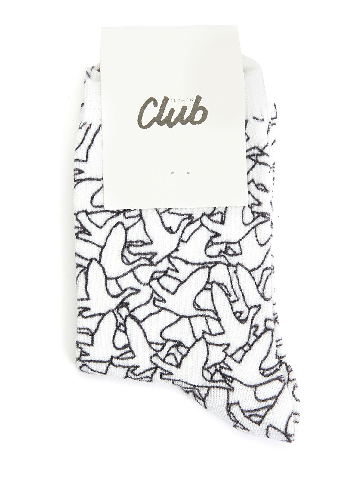 Beymen Club White Logo Jacquard Women's Socks - 1