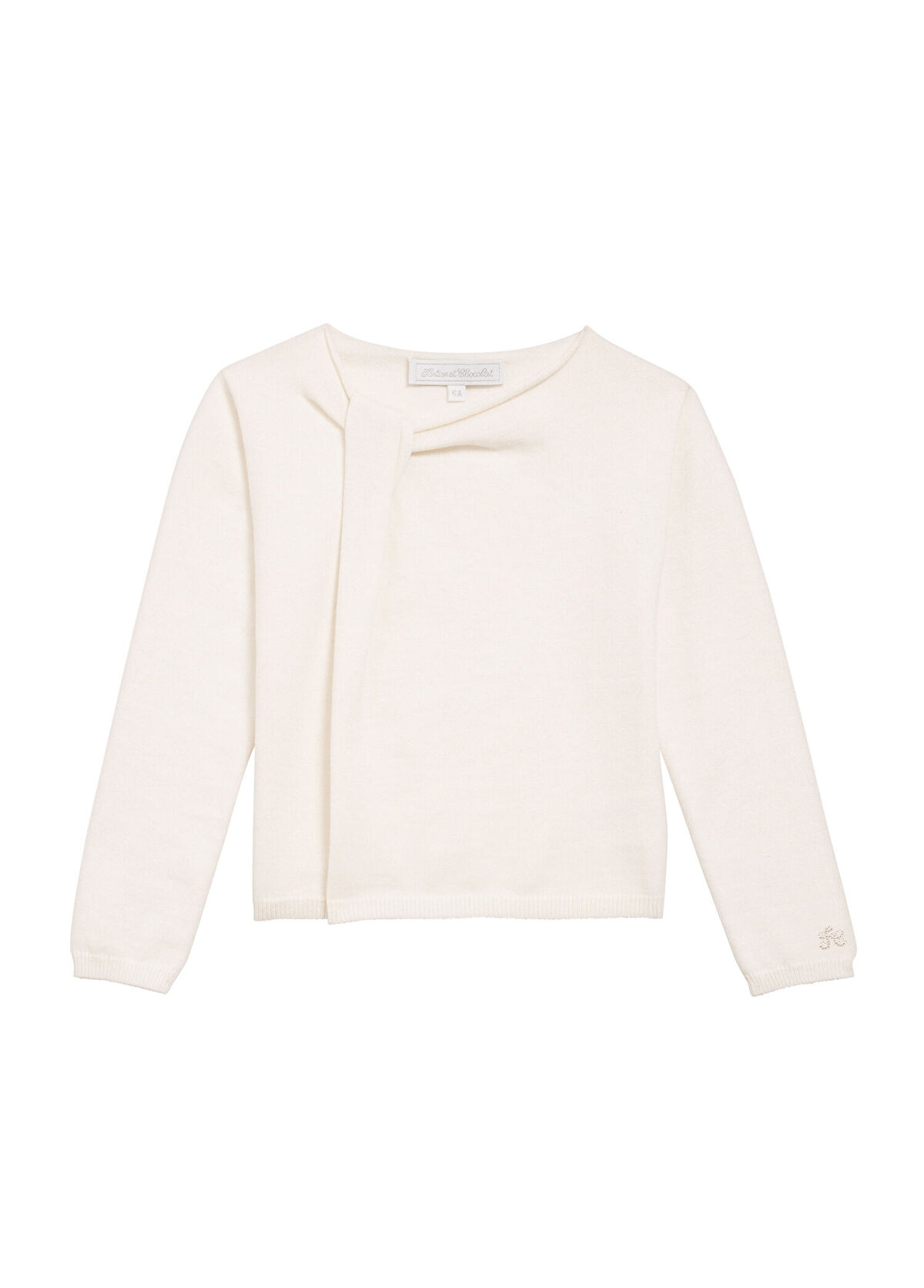 Tartine Et Chocolat Ecru Collar Detailed Long Sleeve Girl's Sweater - 1