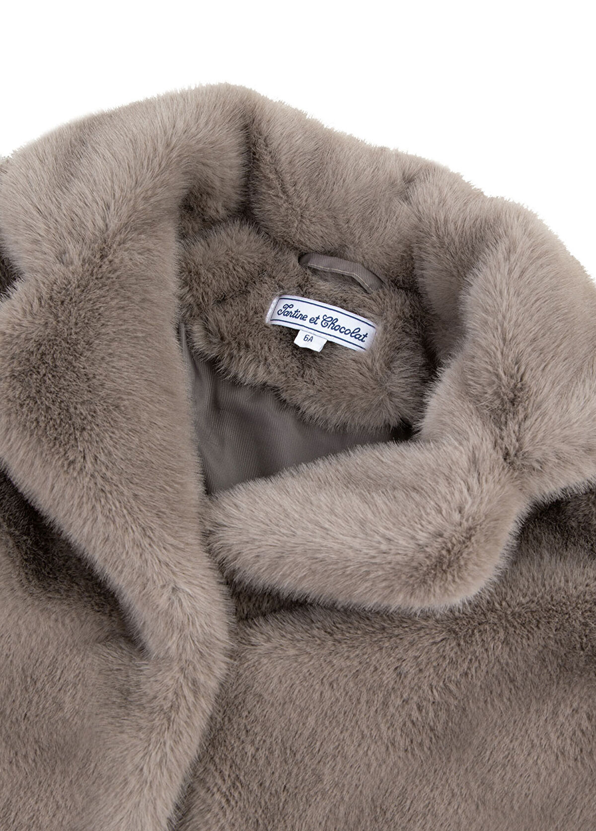 Tartine Et Chocolat Beige Plush Girl's Coat - 3