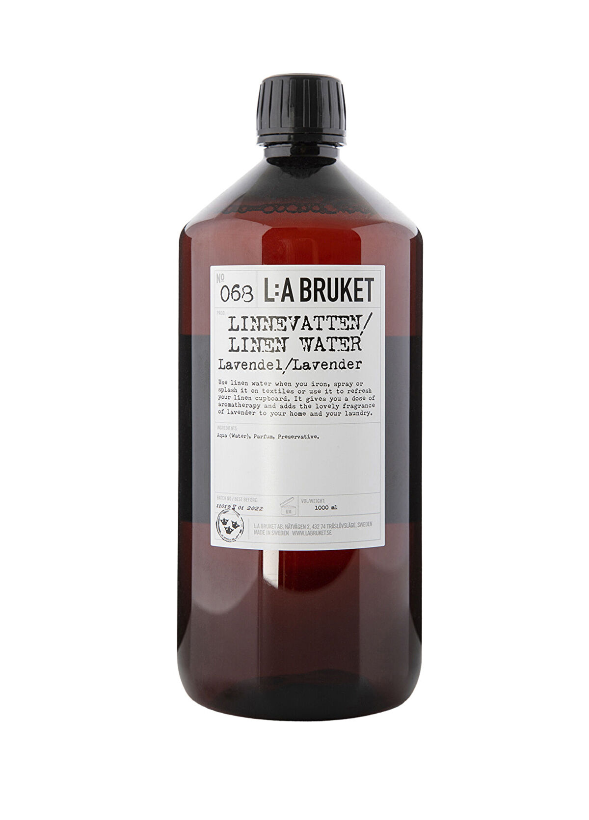 L:A Bruket Linen Water Lavender 1000 ml Ev Parfümü - 1