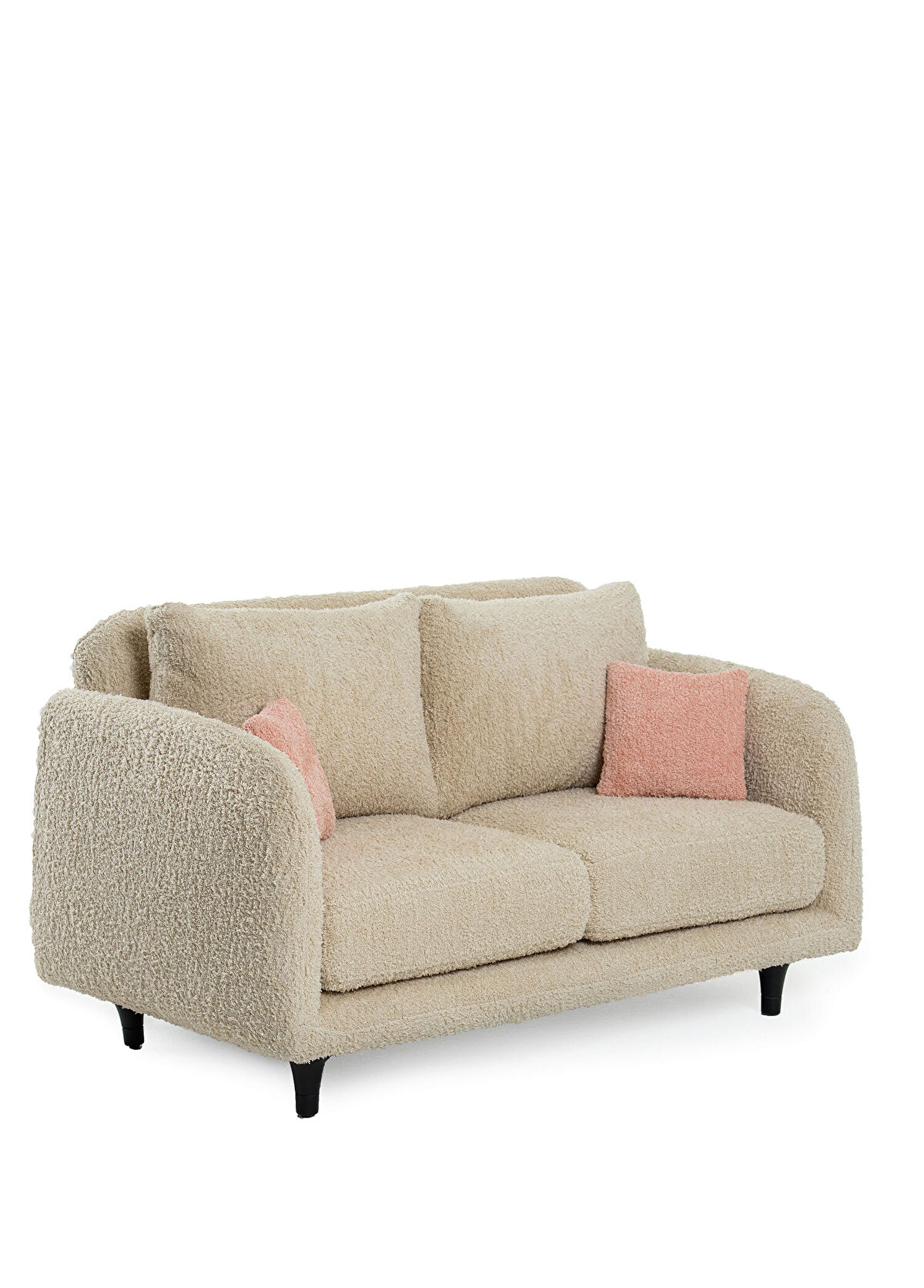 Norde Junior Pietra Krem Pembe Kırlent 2'li Teddy Koltuk - 3