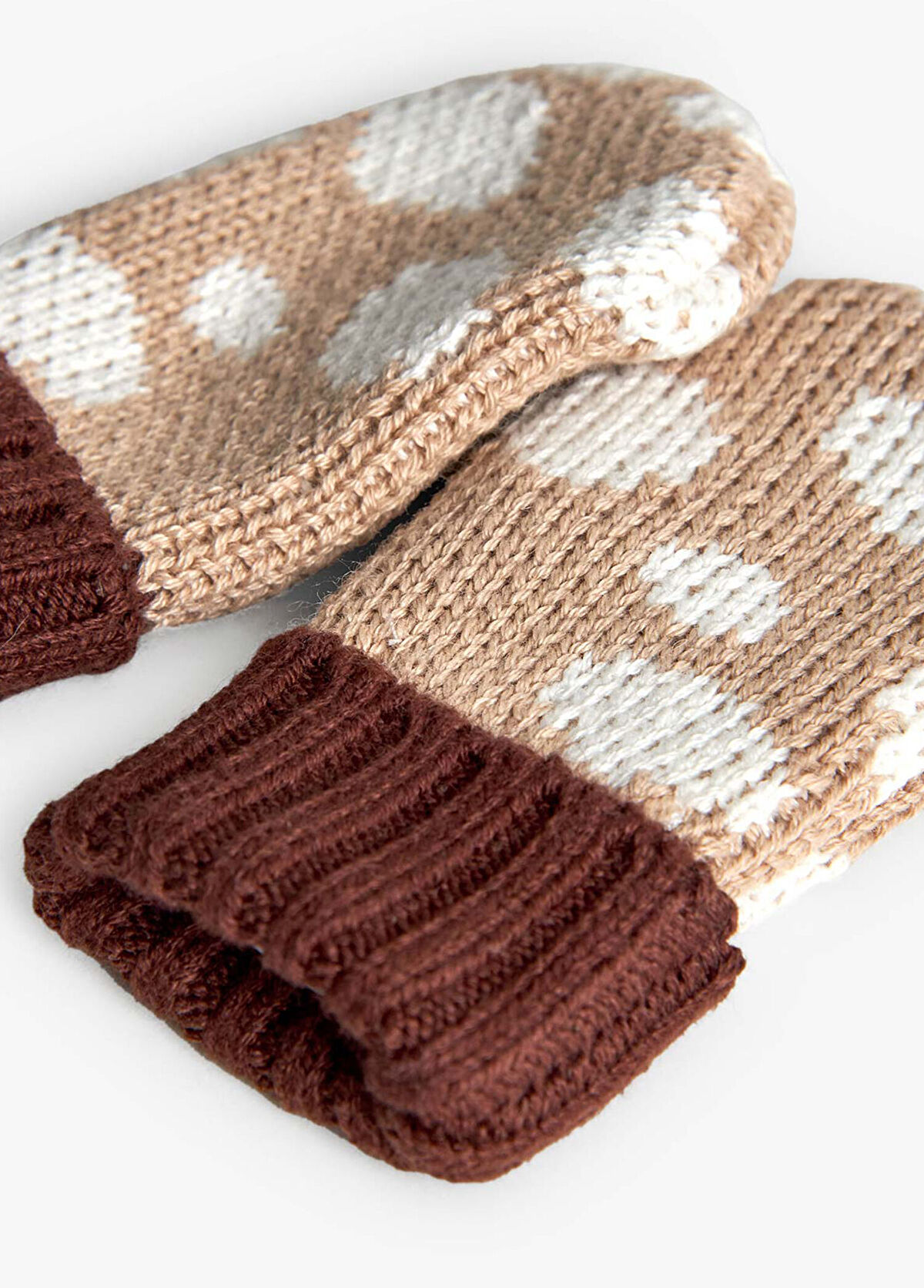 Boboli Beige Baby Boy Knitted Gloves - 3