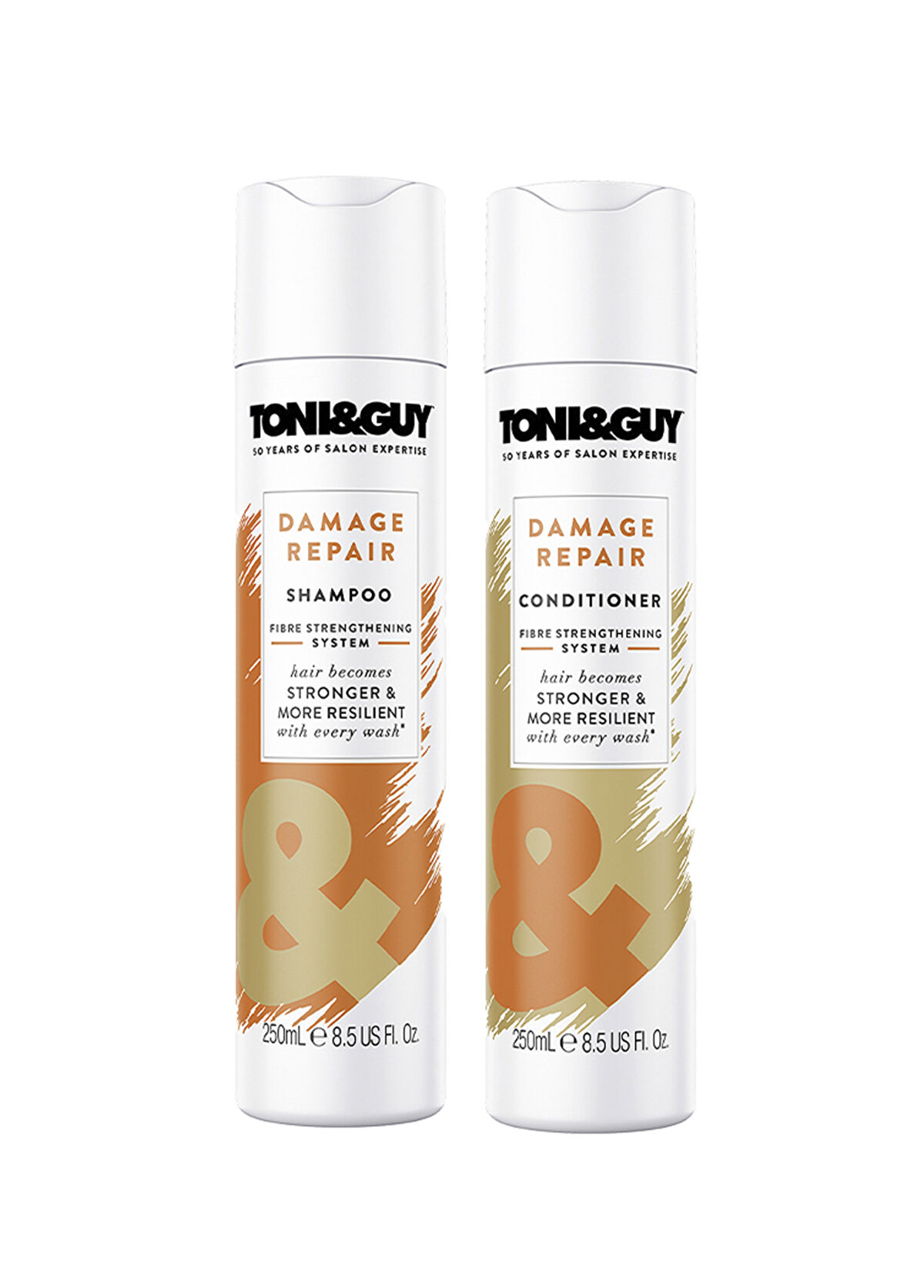 Toni&Guy Damaged Repair Yıpranmış Saçlar İçin Canlandırıcı Şampuan 250 ml & Saç Kremi 250 ml - 1