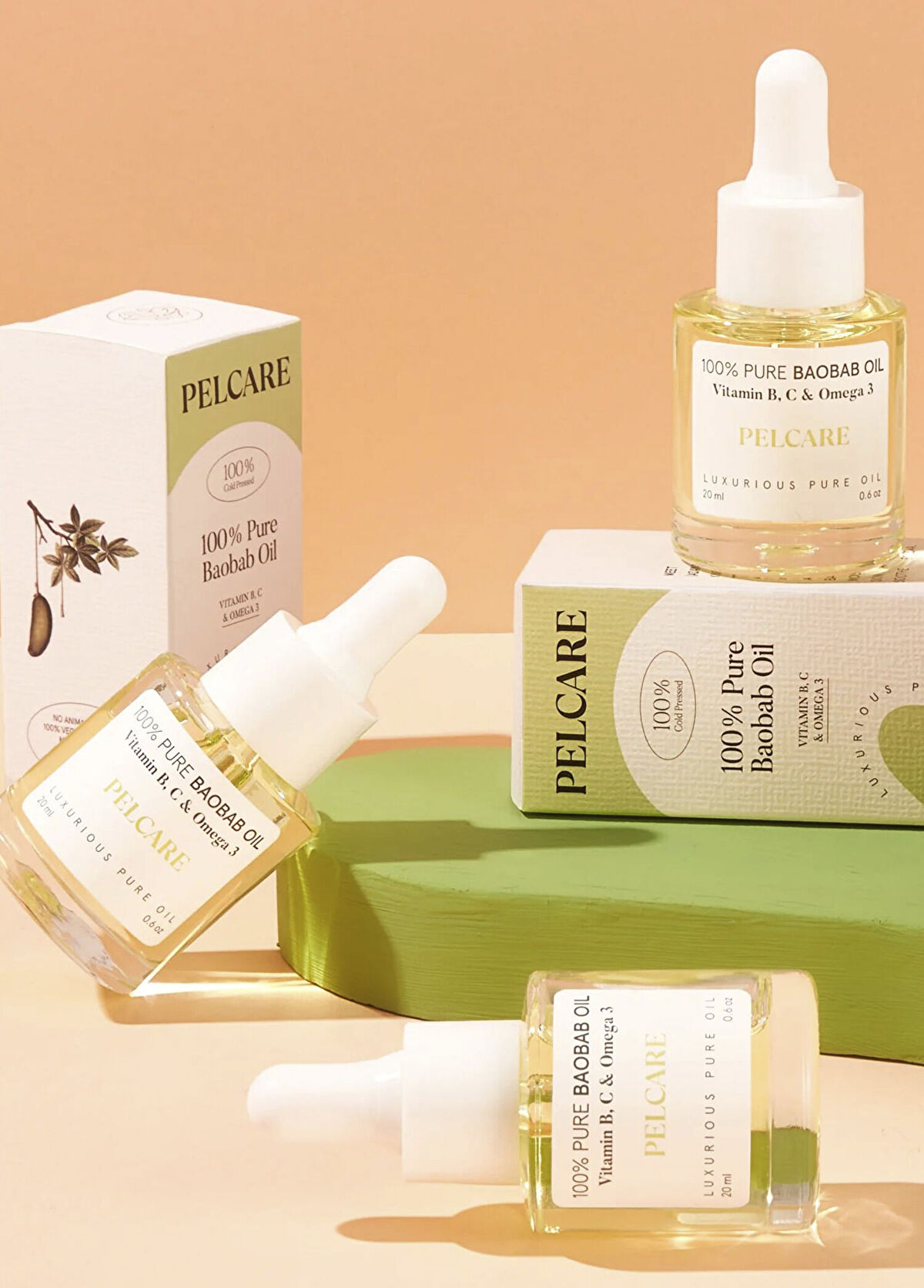 Pelcare 100% Pure Baobab Hassas Ciltler İçin Nemlendirici Cilt Bakım Yağı 20 ml - 3
