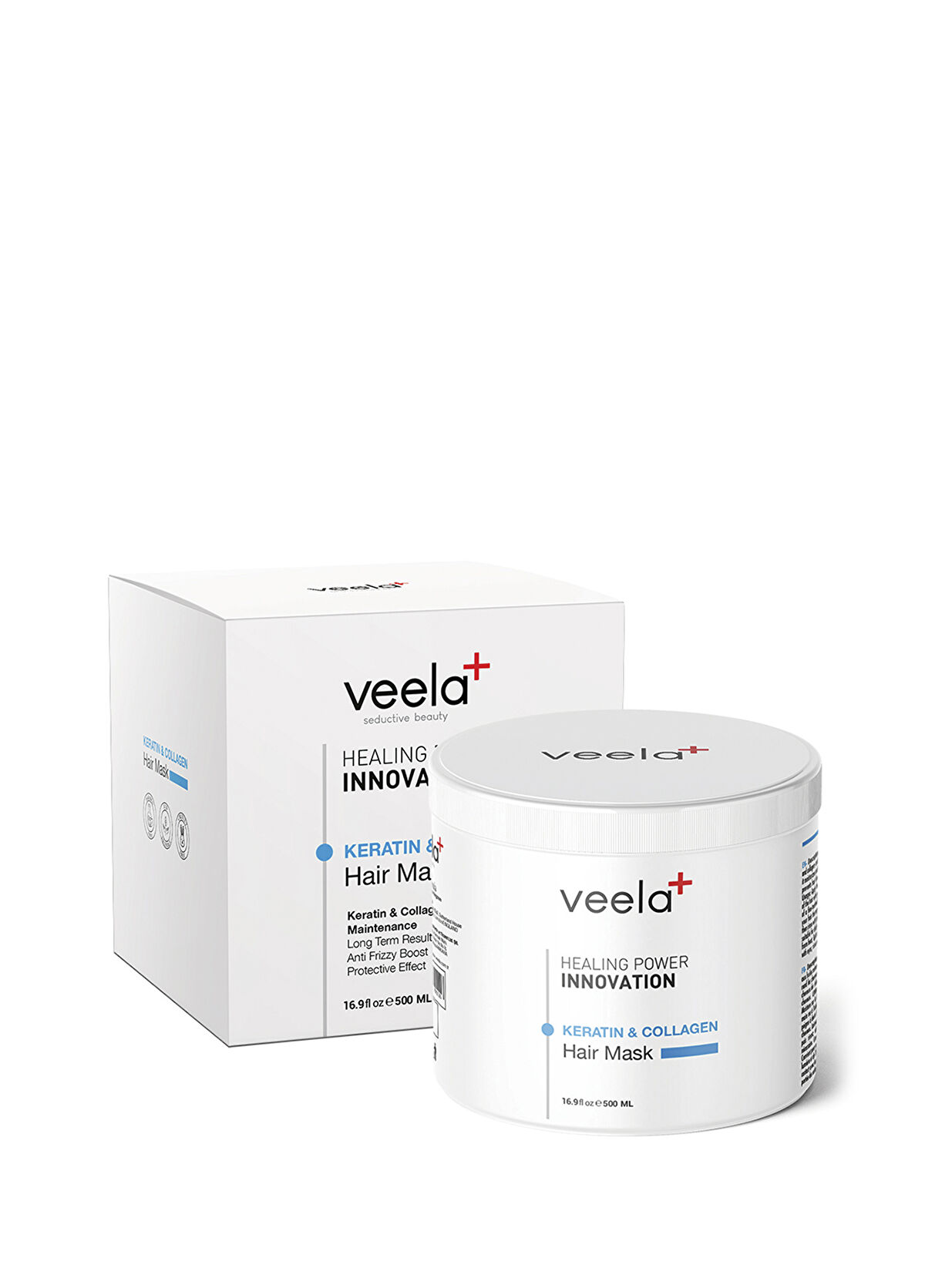 Veela Keratin & Collagen Hair Mask Kuru ve Yıpranmış Saçlar İçin Kolajen Ve Keratin Saç Bakım Maskesi 500 ml - 1