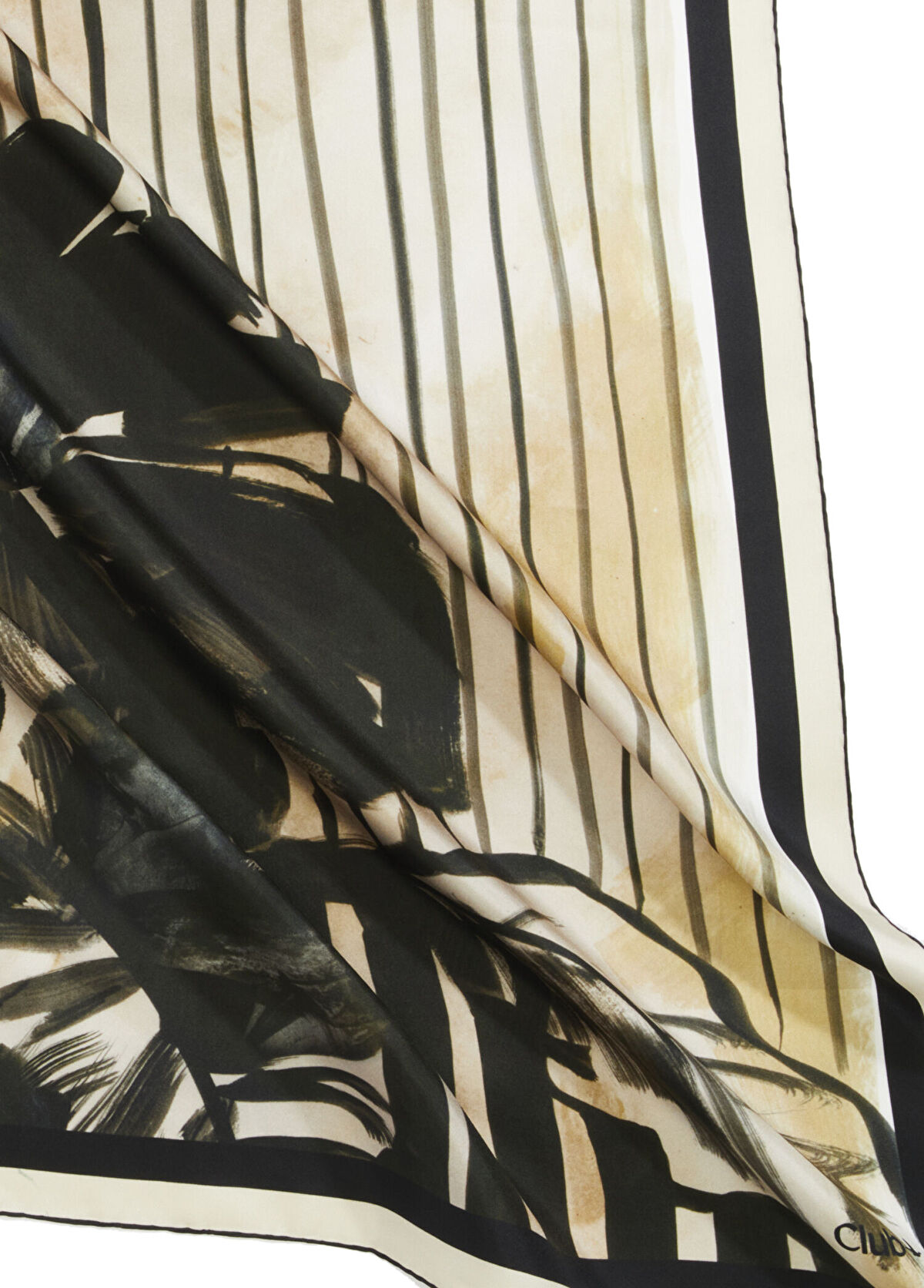 Beymen Club Beige Floral Pattern Silk Scarf - 3