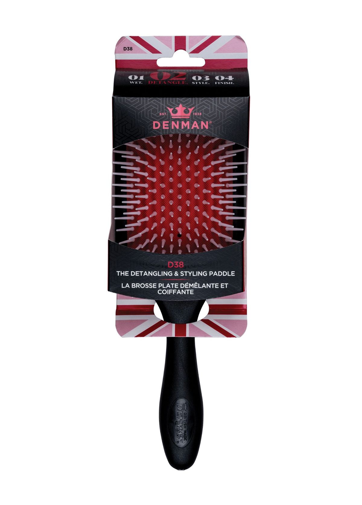 Denman D38 Detangling & Styling Paddle Core Hair Brush - 3