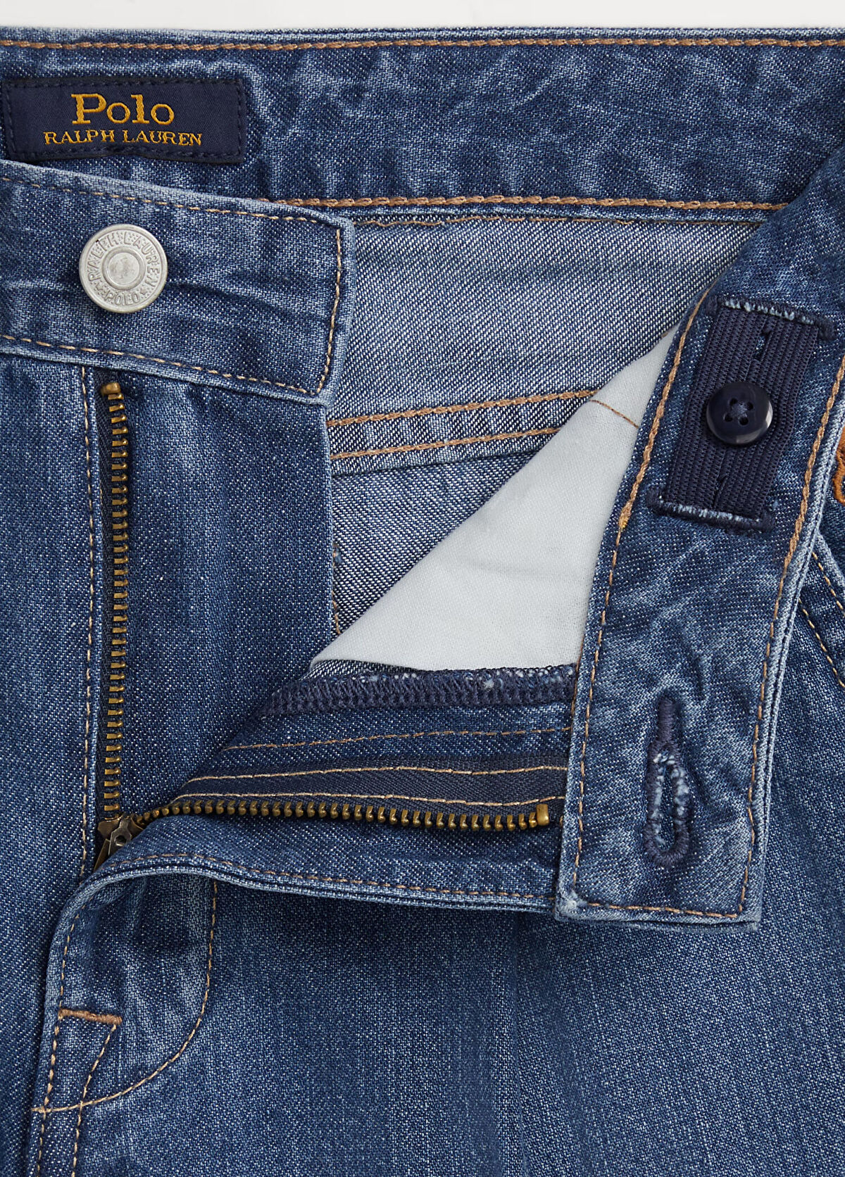 Polo Ralph Lauren Mavi Pileli Kız Çocuk Jean Pantolon - 3