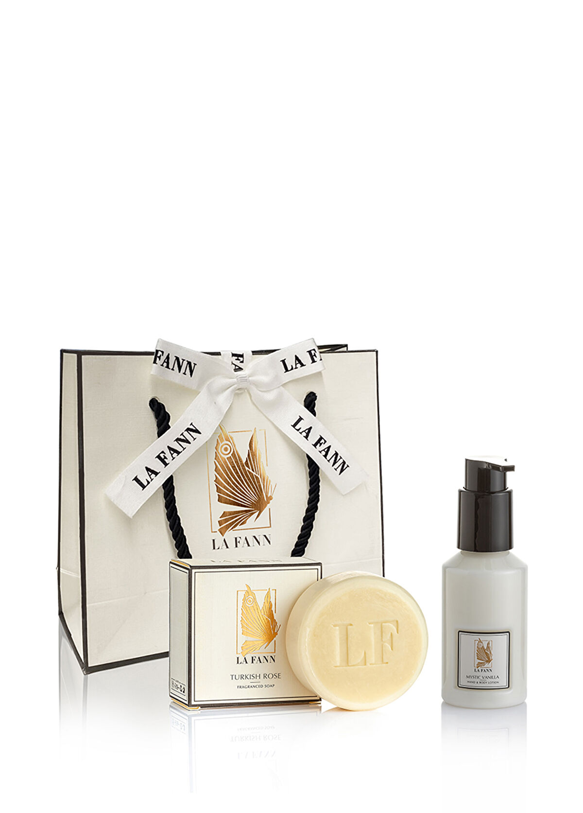 La Fann Mini Lüksler Seyahat Seti Turkish Rose Parfümlü Lüks Sabun 110 gr & Mystic Vanilla El ve Vücut Losyonu 100 ml - 1