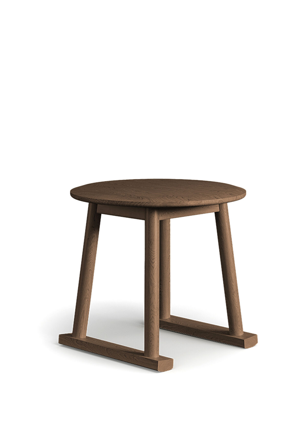 Borbo Dolly Walnut Wood Round Coffee Table - 1