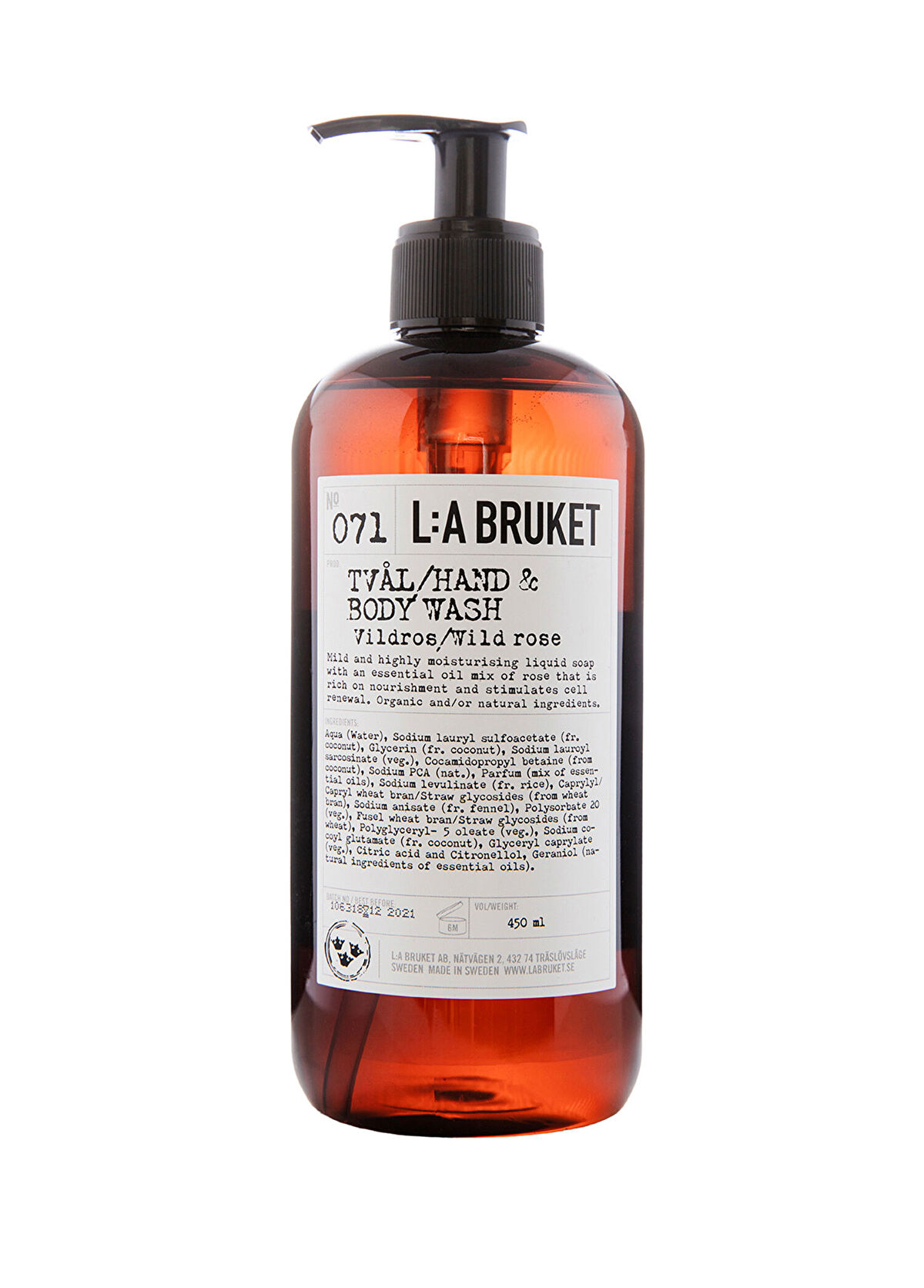 L:A Bruket Hand&Body Wash Wild Rose 450Ml - 1
