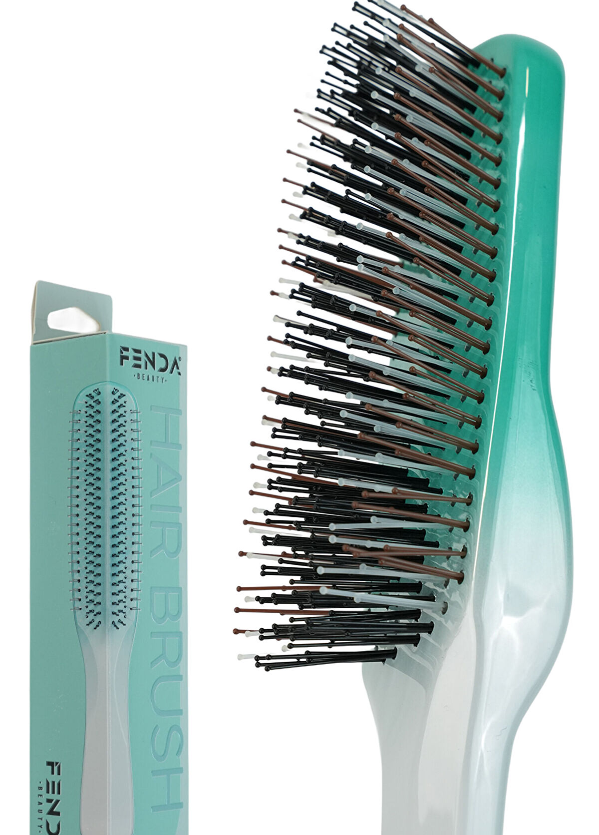 FENDA Profesyonel 4 Pinli Ergonomik Yeşil Saç Fırçası - 3