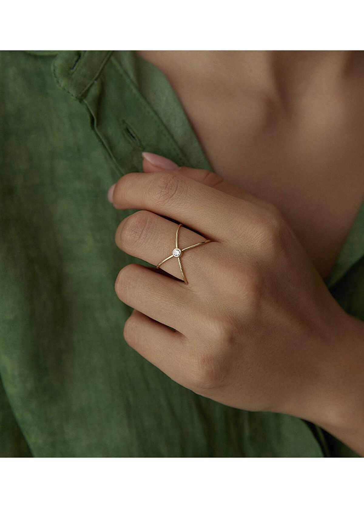 Hamza Yılmaz Jewelry Axis 14 Ayar Altın Kadın Yüzük - 3