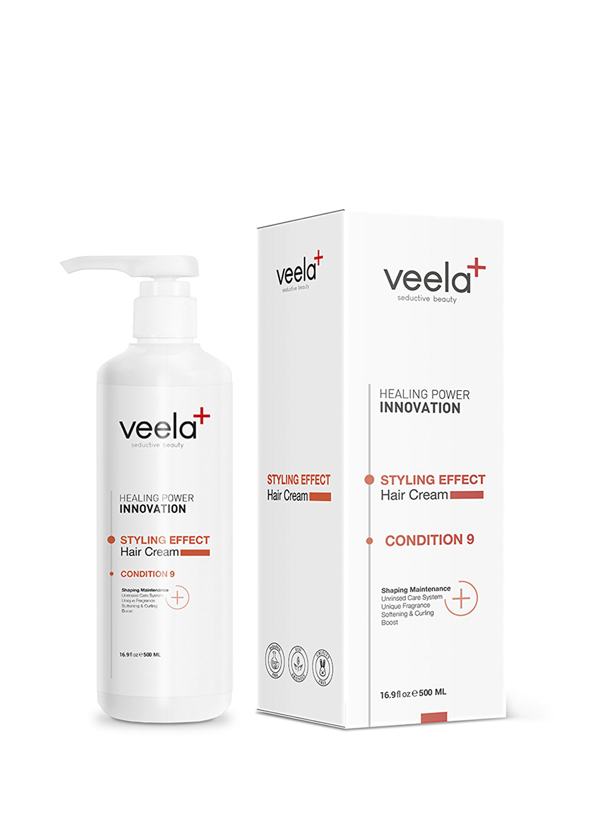 Veela Styling Effect Condition 9 Zor Şekillenen Saçlar İçin Durulanmayan Şekillendirici Saç Bakım Kremi 500 ml - 1