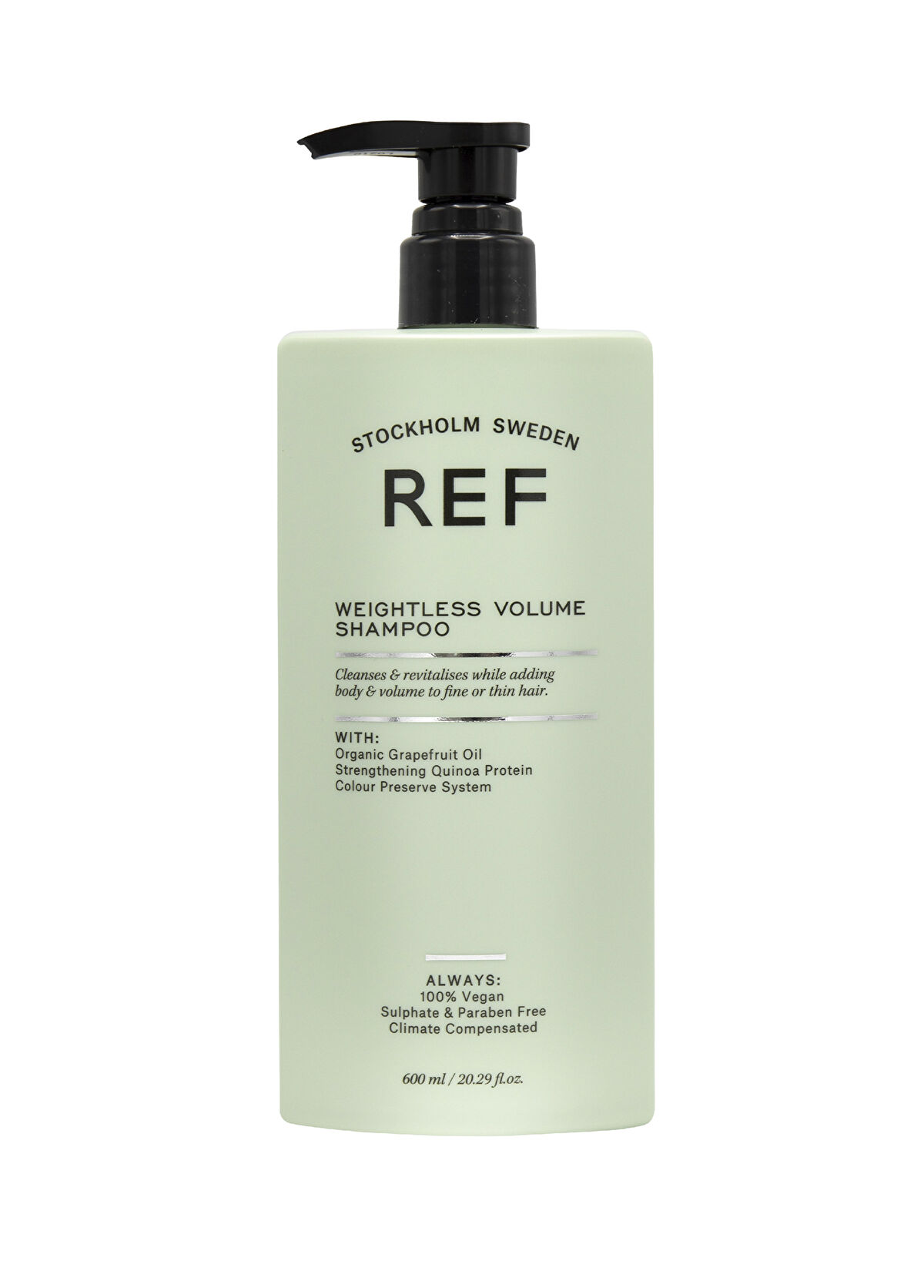 REF Stockholm Sweden Weightless Volume Shampoo Volumizing Shampoo for Fine Hair 600 ml - 1