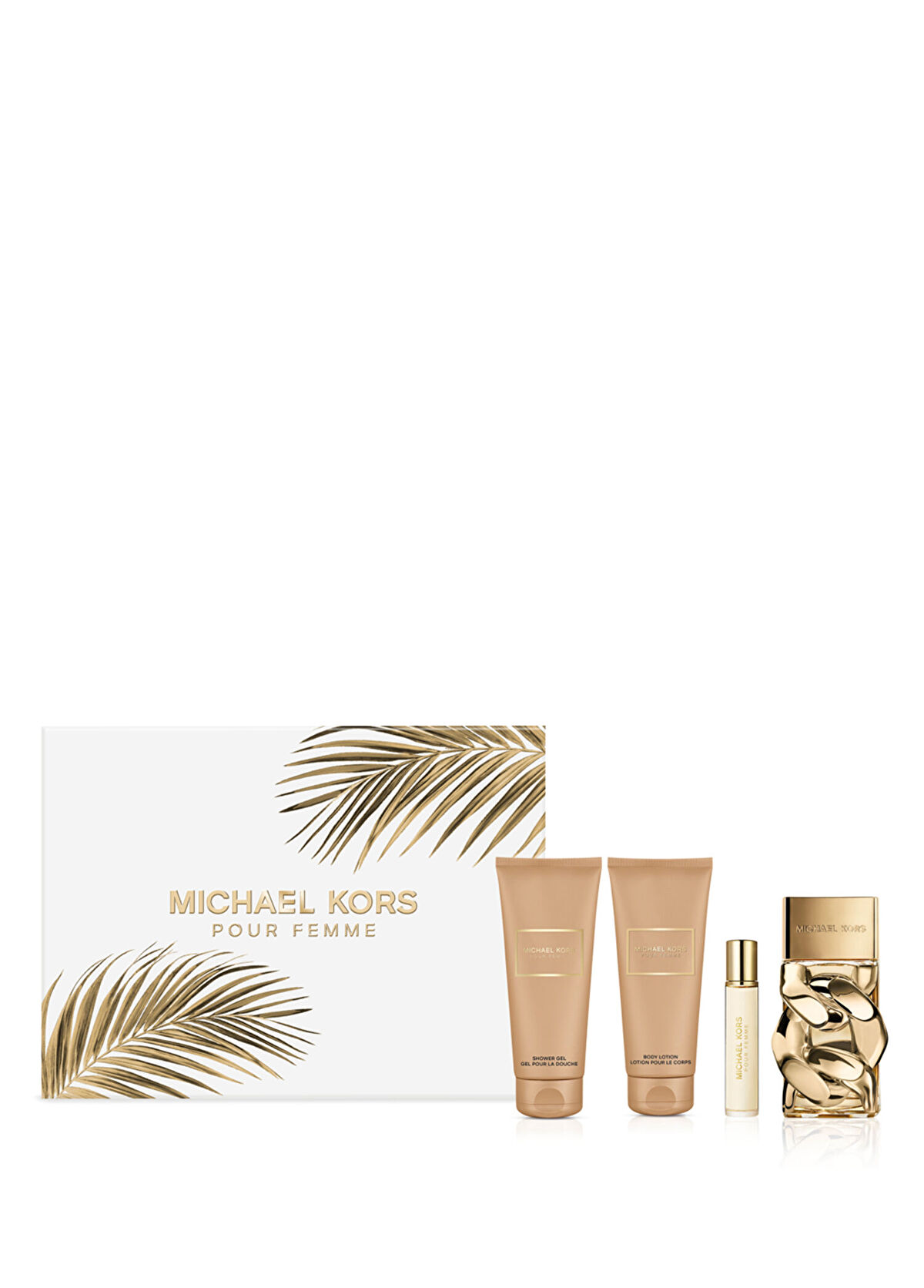 Michael Kors Pour Femme EDP 100 ml Parfüm + Duş Jeli 100 ml + Vücut Losyonu 100 ml  + Seyahat Boy 10 ml Kadın Parfüm Seti  - 1