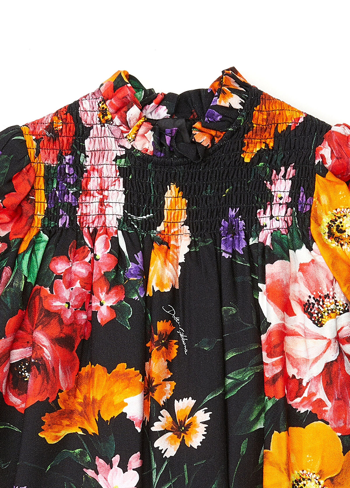 Dolce&Gabbana Çok Renkli Gül Desenli Kız Çocuk Elbise - 3