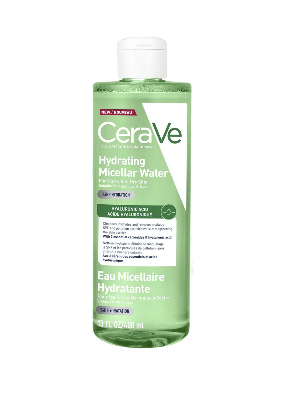 CeraVe Hyalüronik Asit İçerikli Nemlendiren Makyaj Temizleyici Misel Su 400 ml - 1