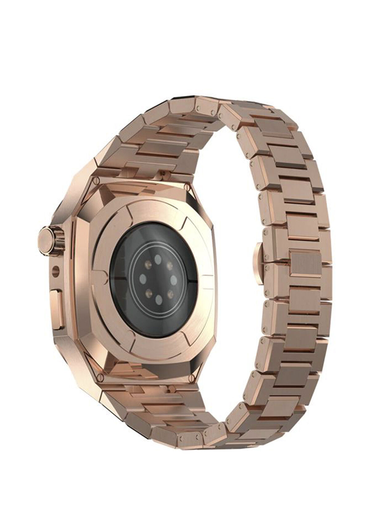 Bikordon Apple Watch Compatible 44/45 mm Belize Rose Gold Loop Case Protective Strap - 3