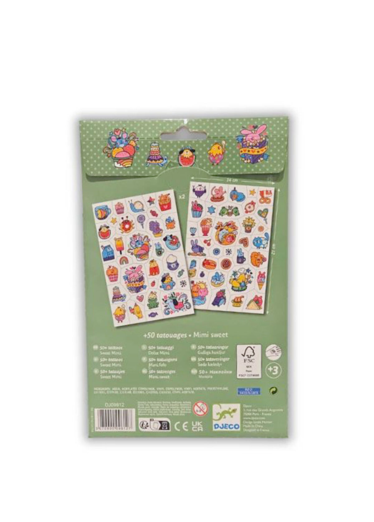 Djeco Sweets Tasarımlı Çocuk Geçici Dövme   - 3