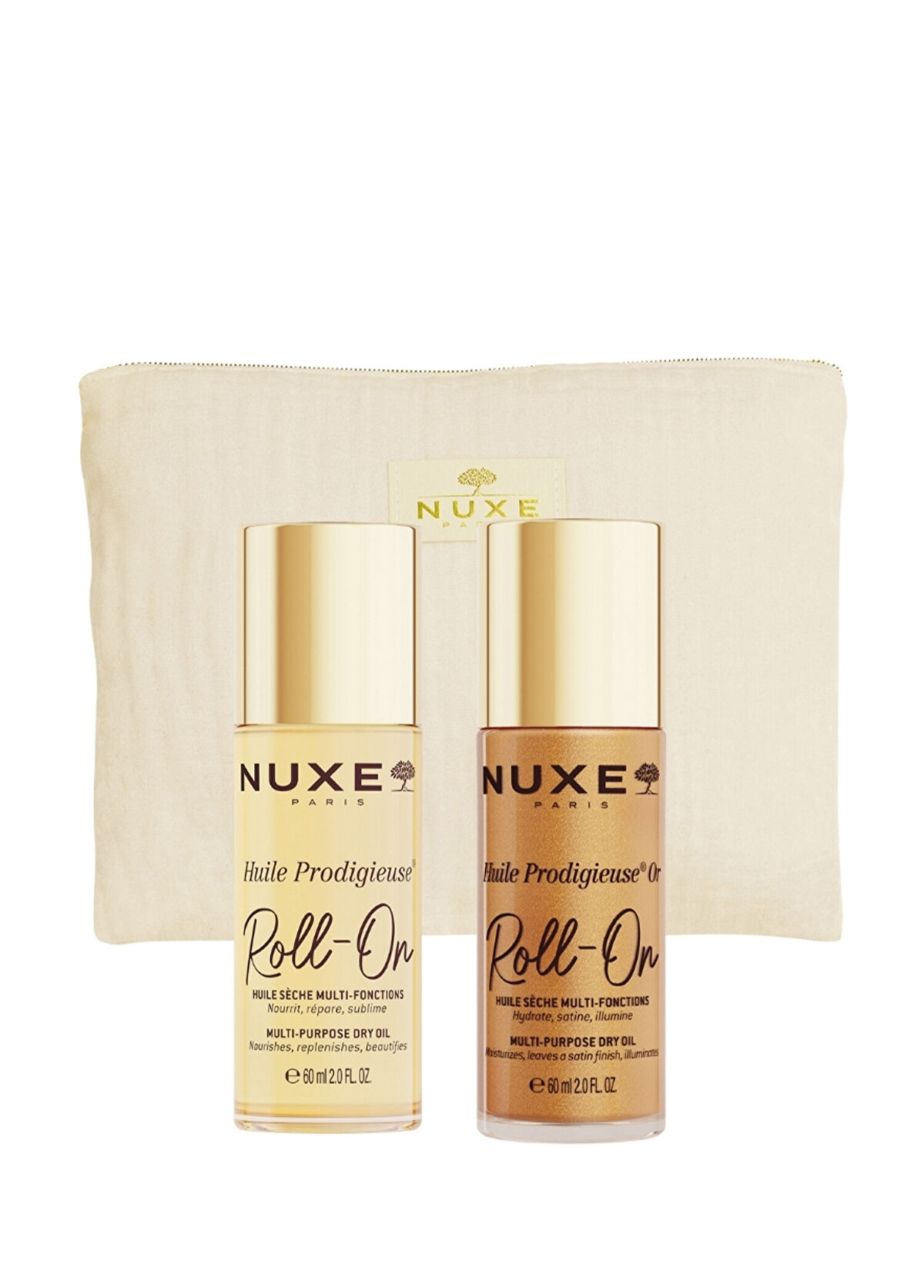 Nuxe Huile Prodigieuse Roll-On 2-Piece Oil + Bag Skin Care Set - 1